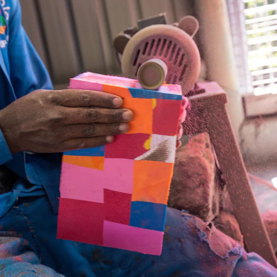 Recycled Yoga Block Wave