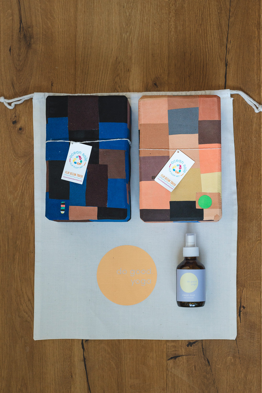 Recycled Yoga Block Set inkl. gratis Reinigungsspray (150ml)