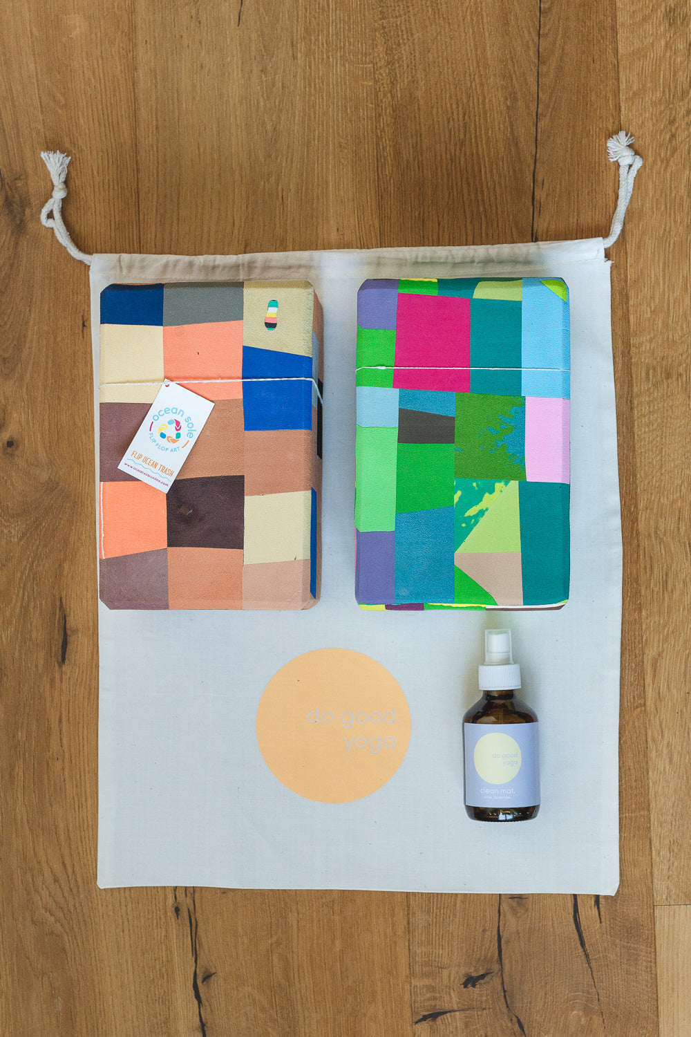 Recycled Yoga Block Set inkl. gratis Reinigungsspray (150ml)