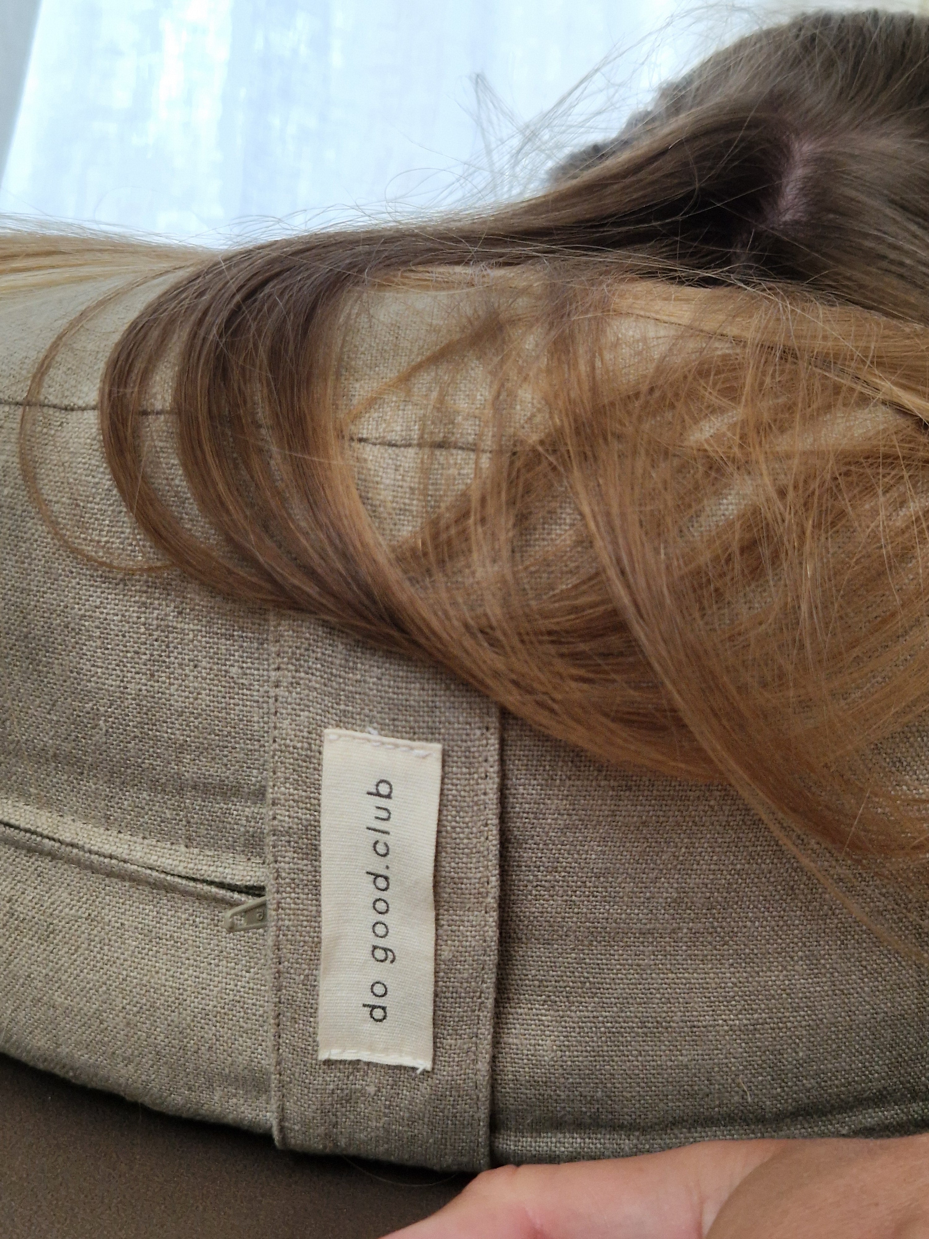 Meditationskissen Rund – Leinen Natur