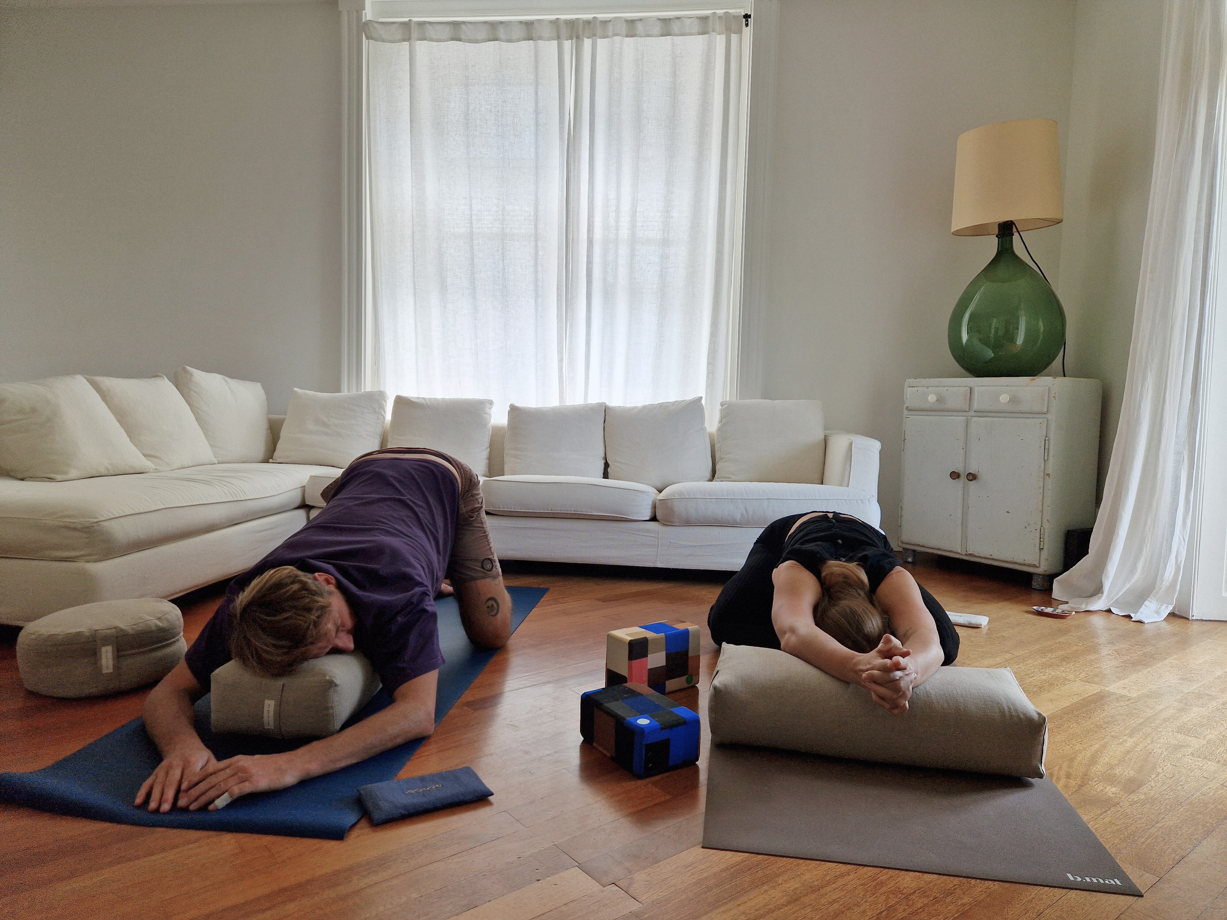 Yoga Bolster Rechteckig – Leinen Natur