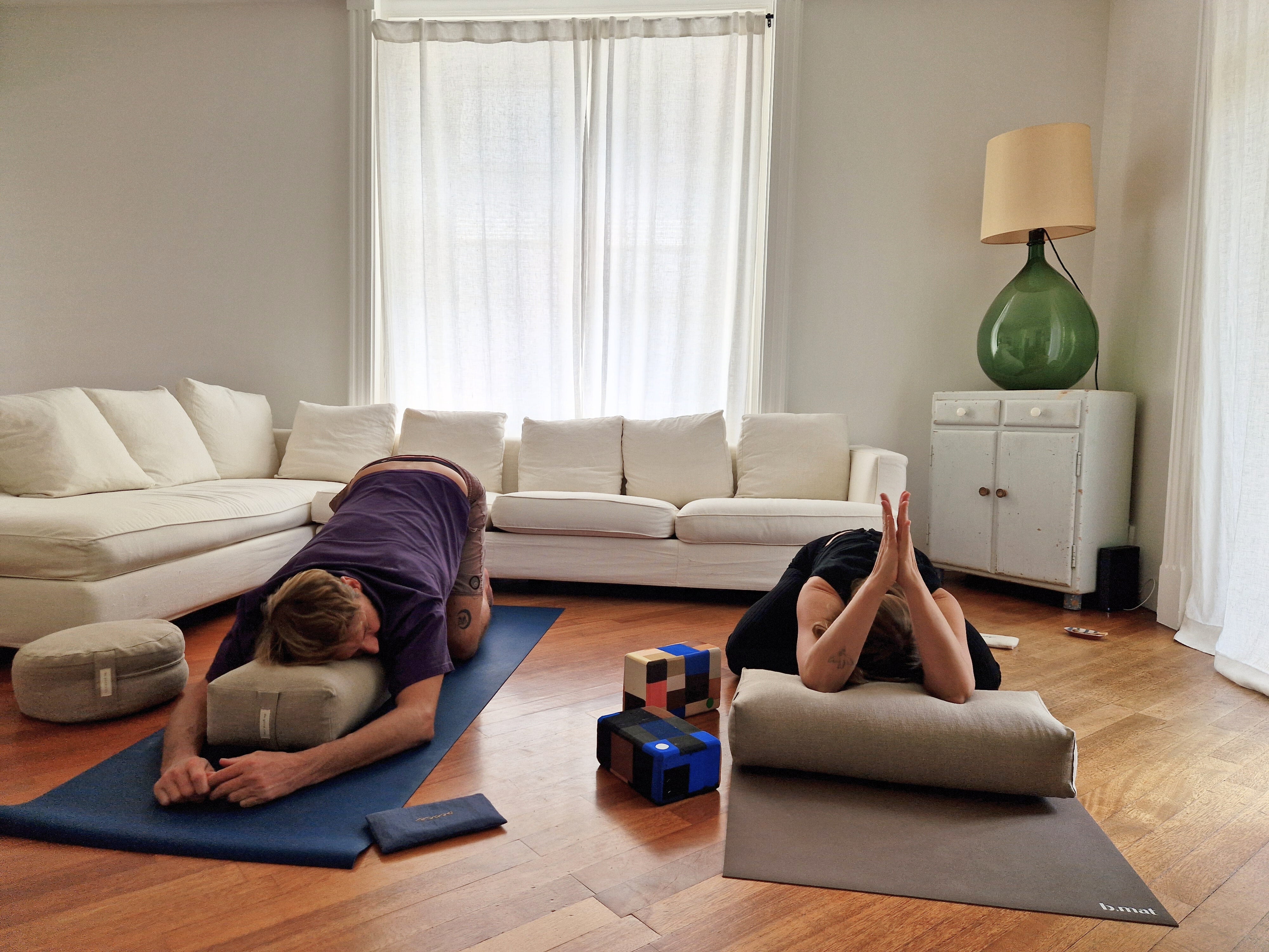 Yoga Bolster Rechteckig – Leinen Natur