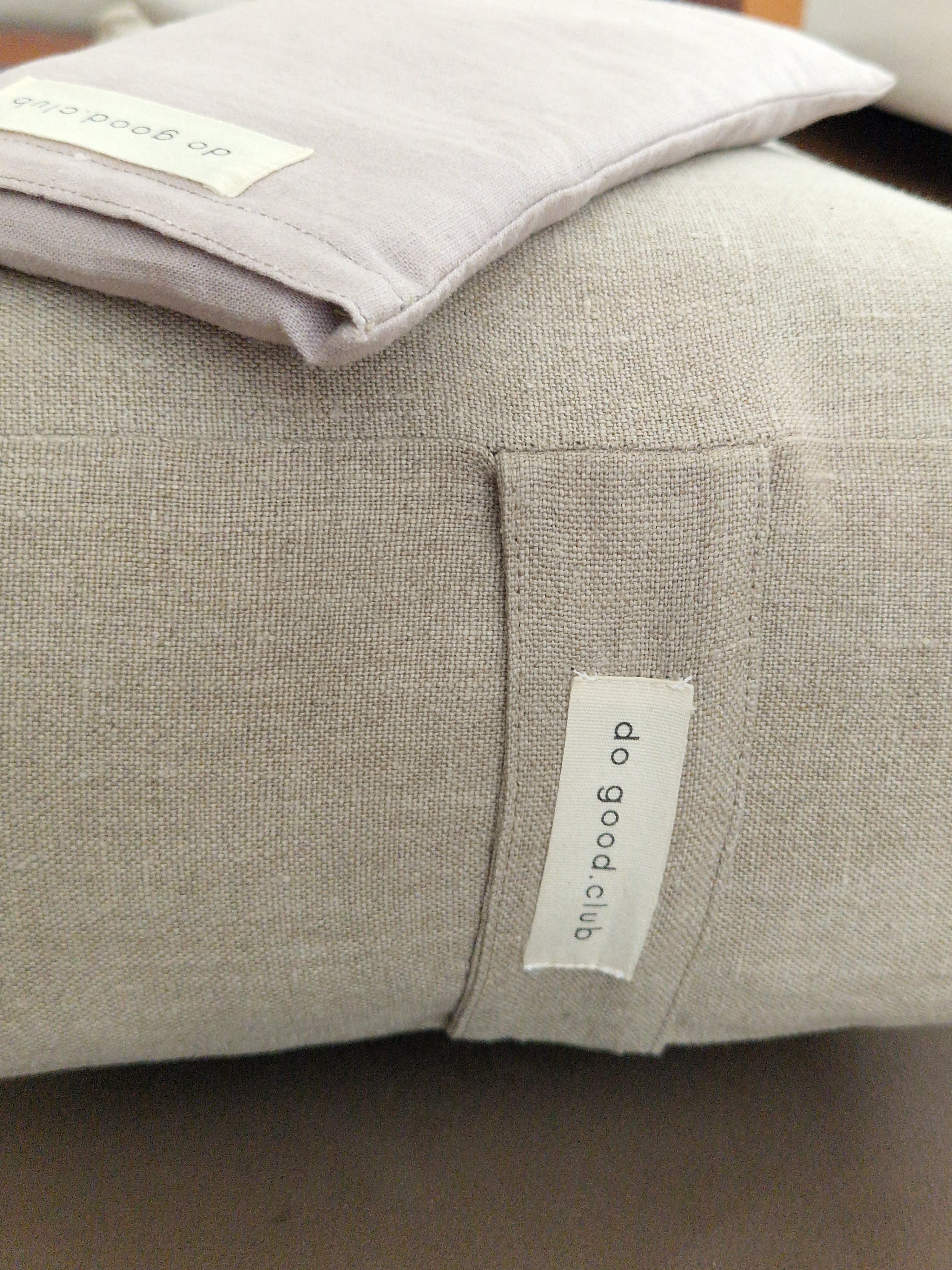 Yoga Bolster Rechteckig – Leinen Natur