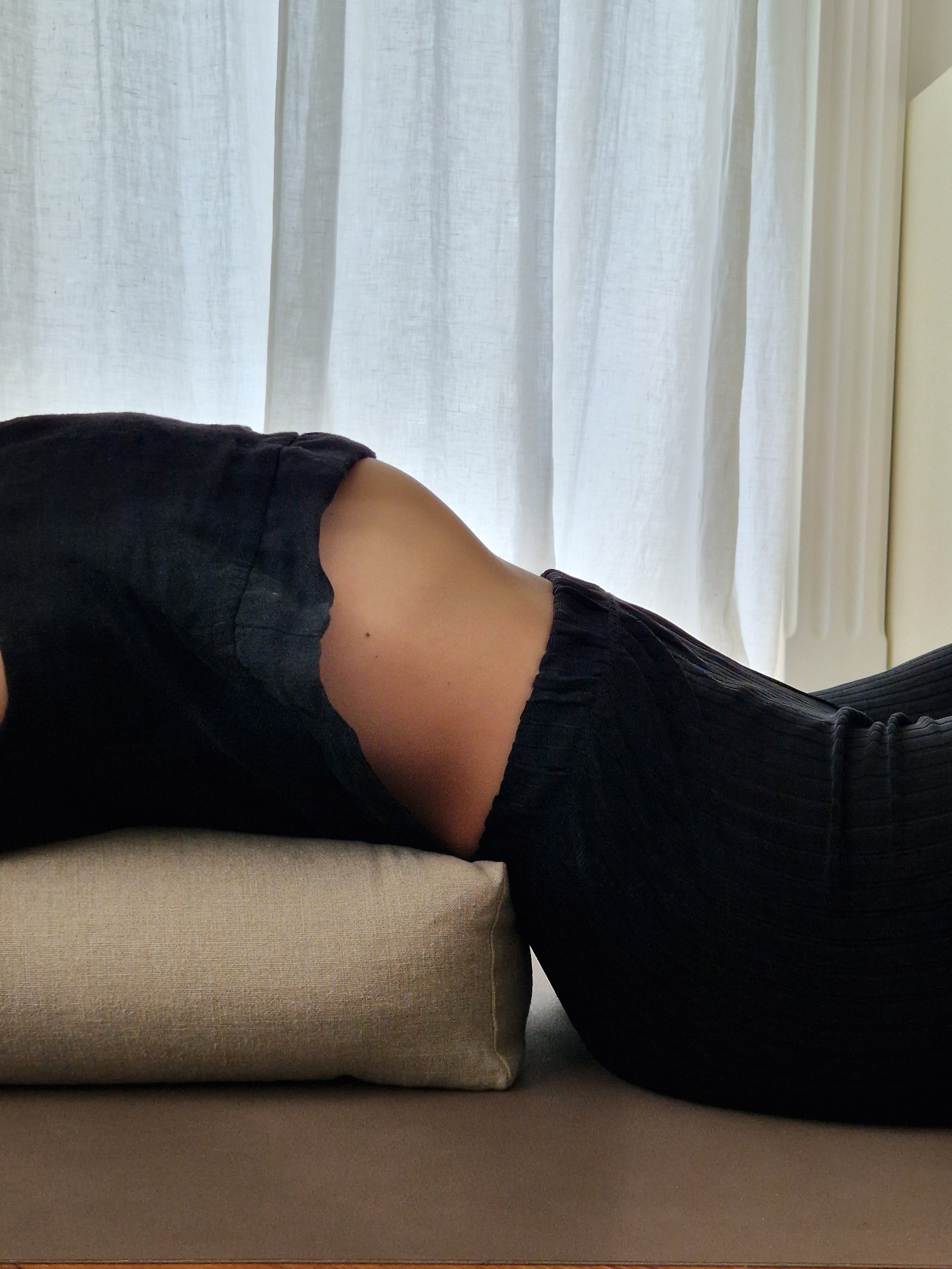 Yoga Bolster Rechteckig – Leinen Natur