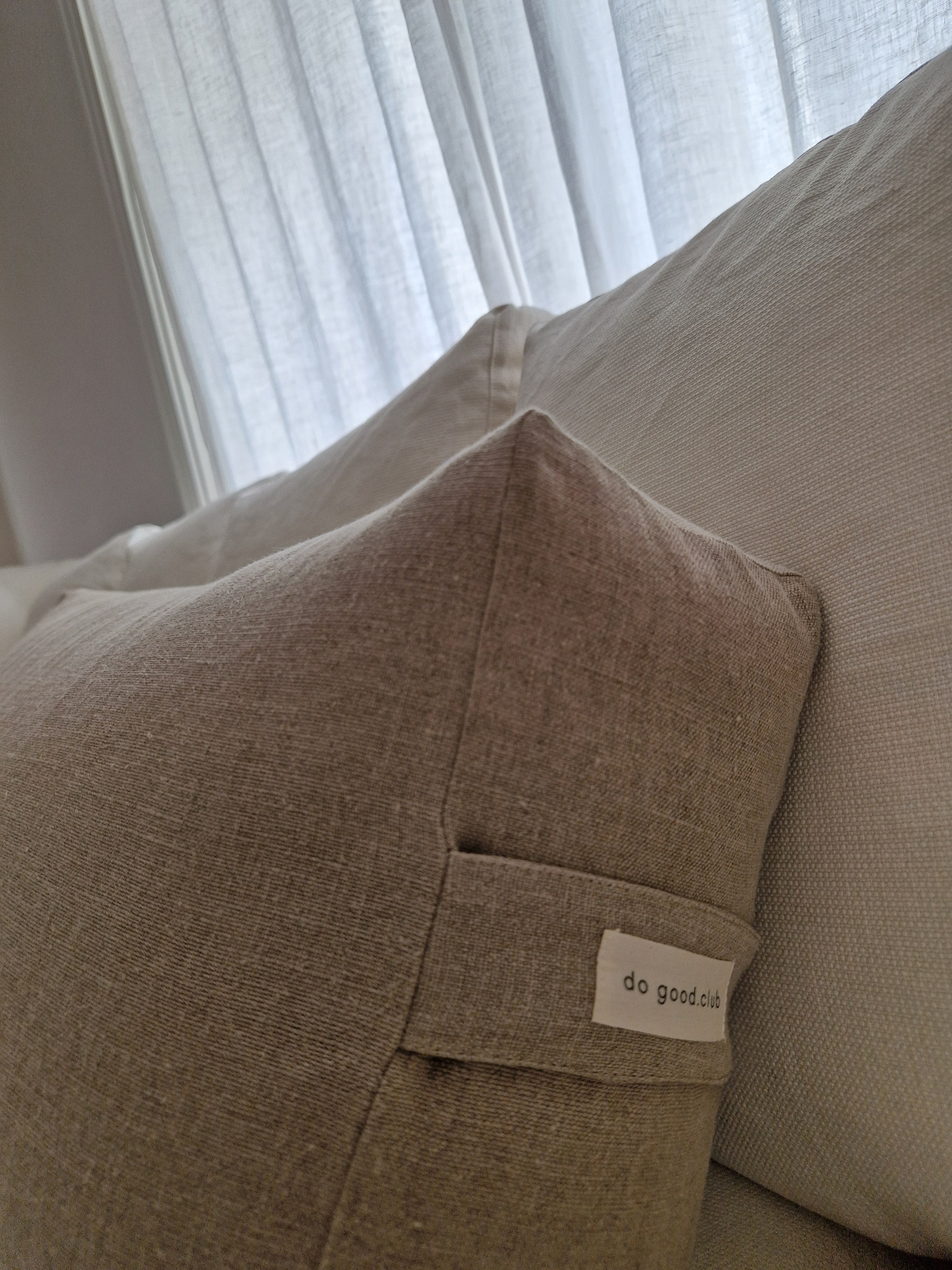 Yoga Bolster Rechteckig – Leinen Natur