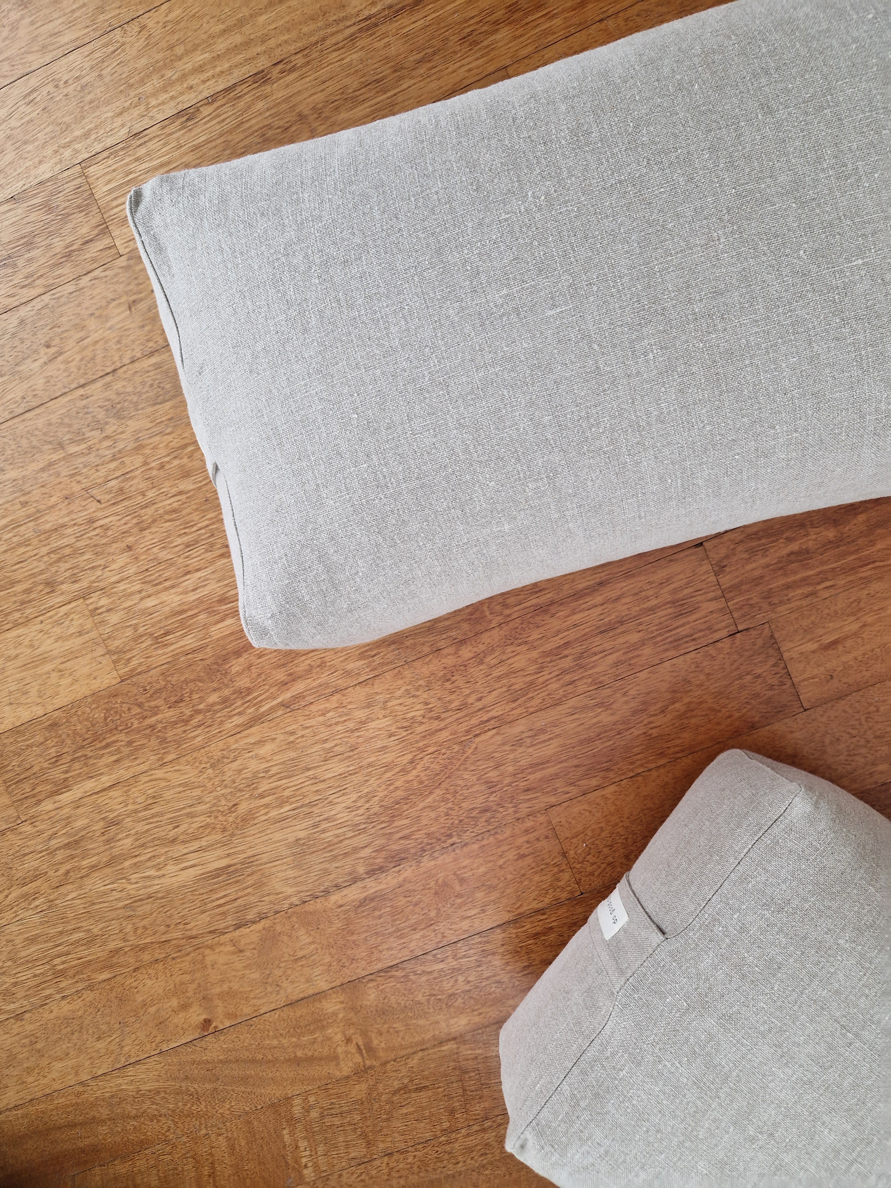 Yoga Bolster Rechteckig – Leinen Natur