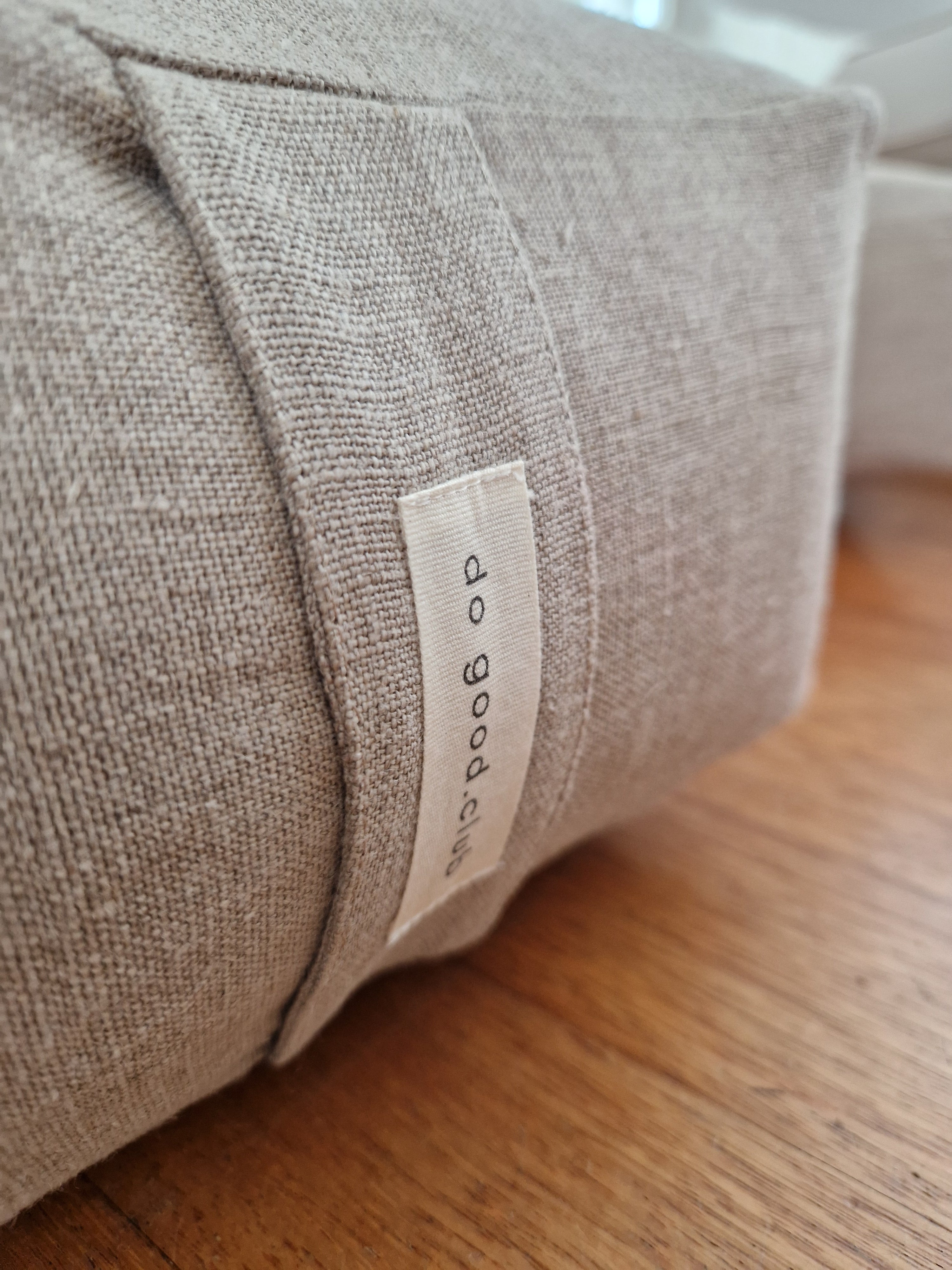 Yoga Bolster Rechteckig – Leinen Natur