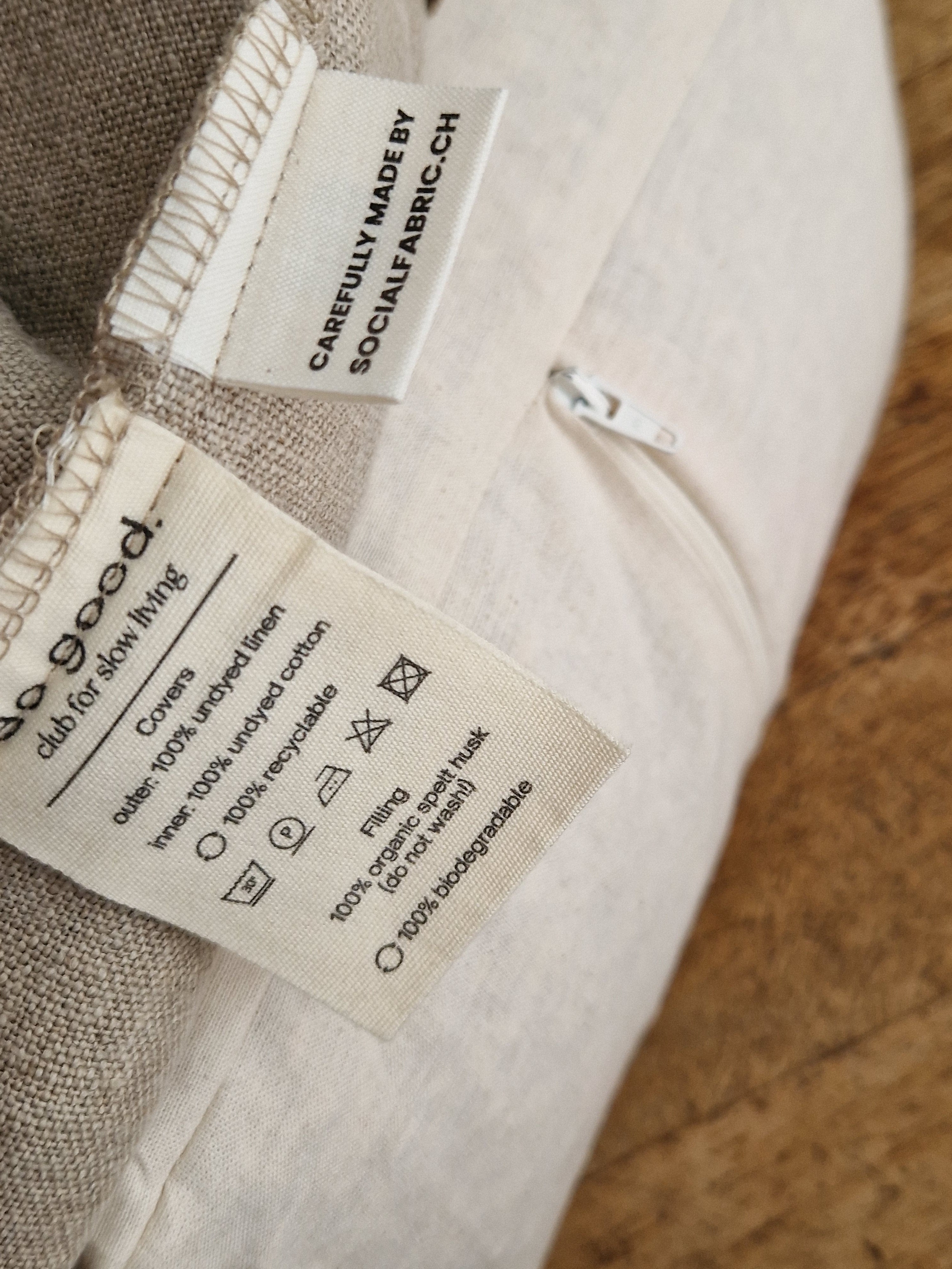 Yoga Bolster Rechteckig – Leinen Natur