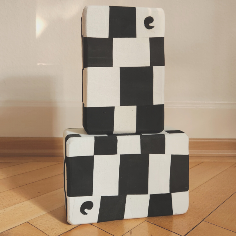 Recycled Yoga Block Yin Yang