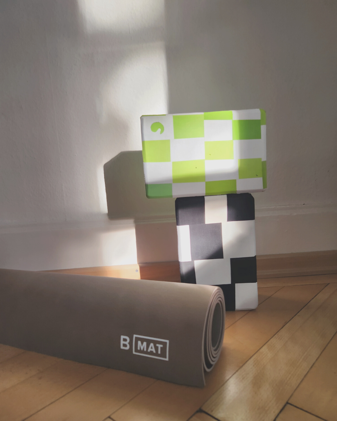 Recycled Yoga Block Yin Yang Lime