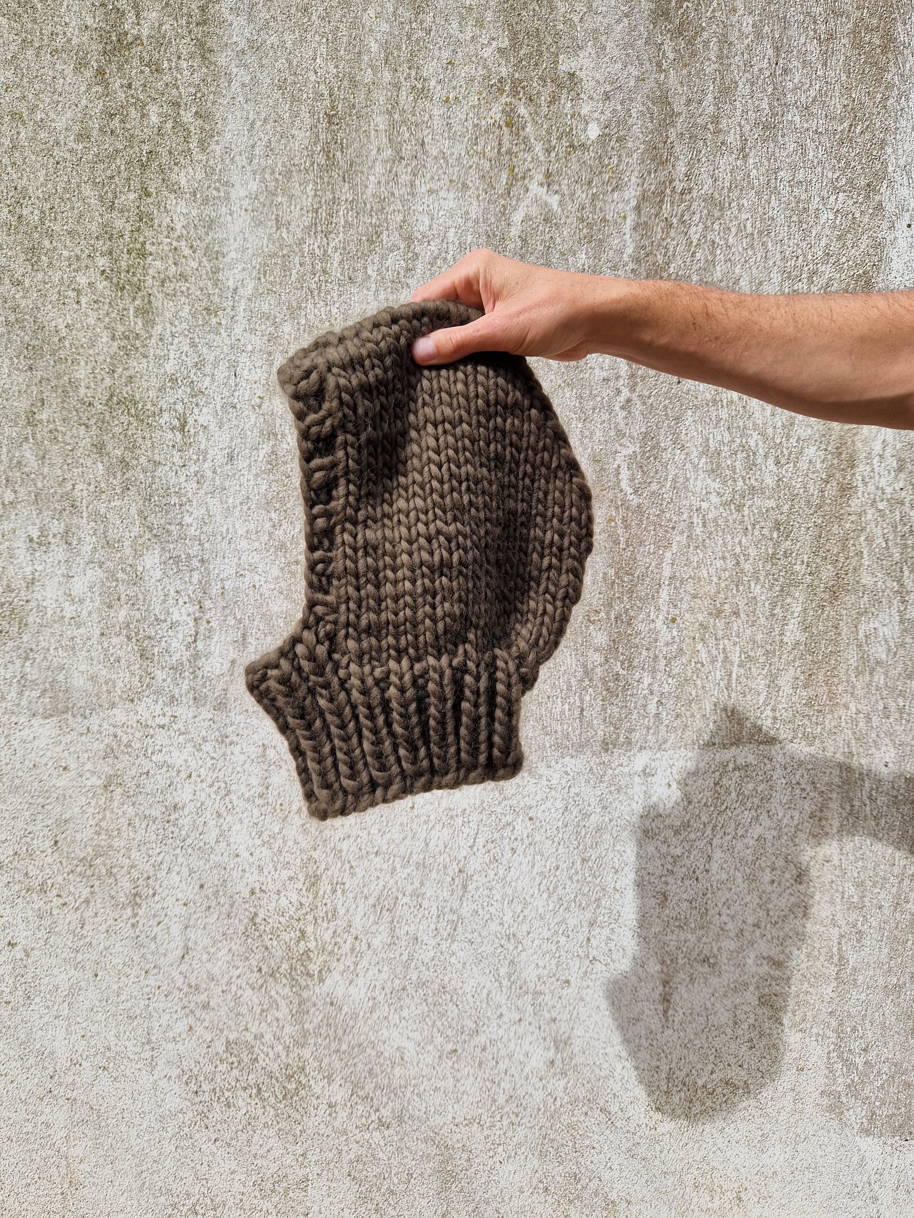 Wollmütze Balaclava - 100% Wolle, Handgestrickt