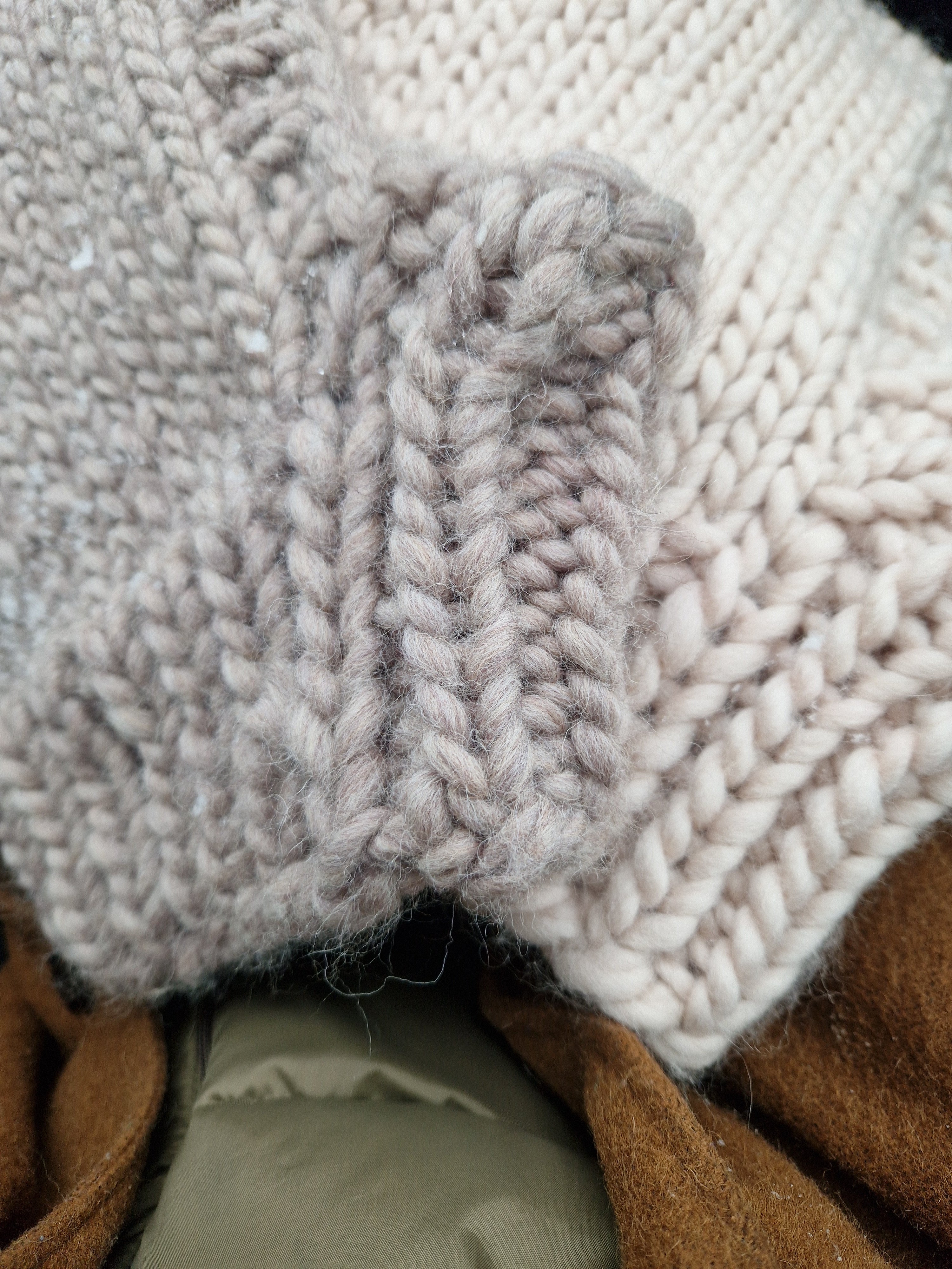 Wollmütze Balaclava - 100% Wolle, Handgestrickt
