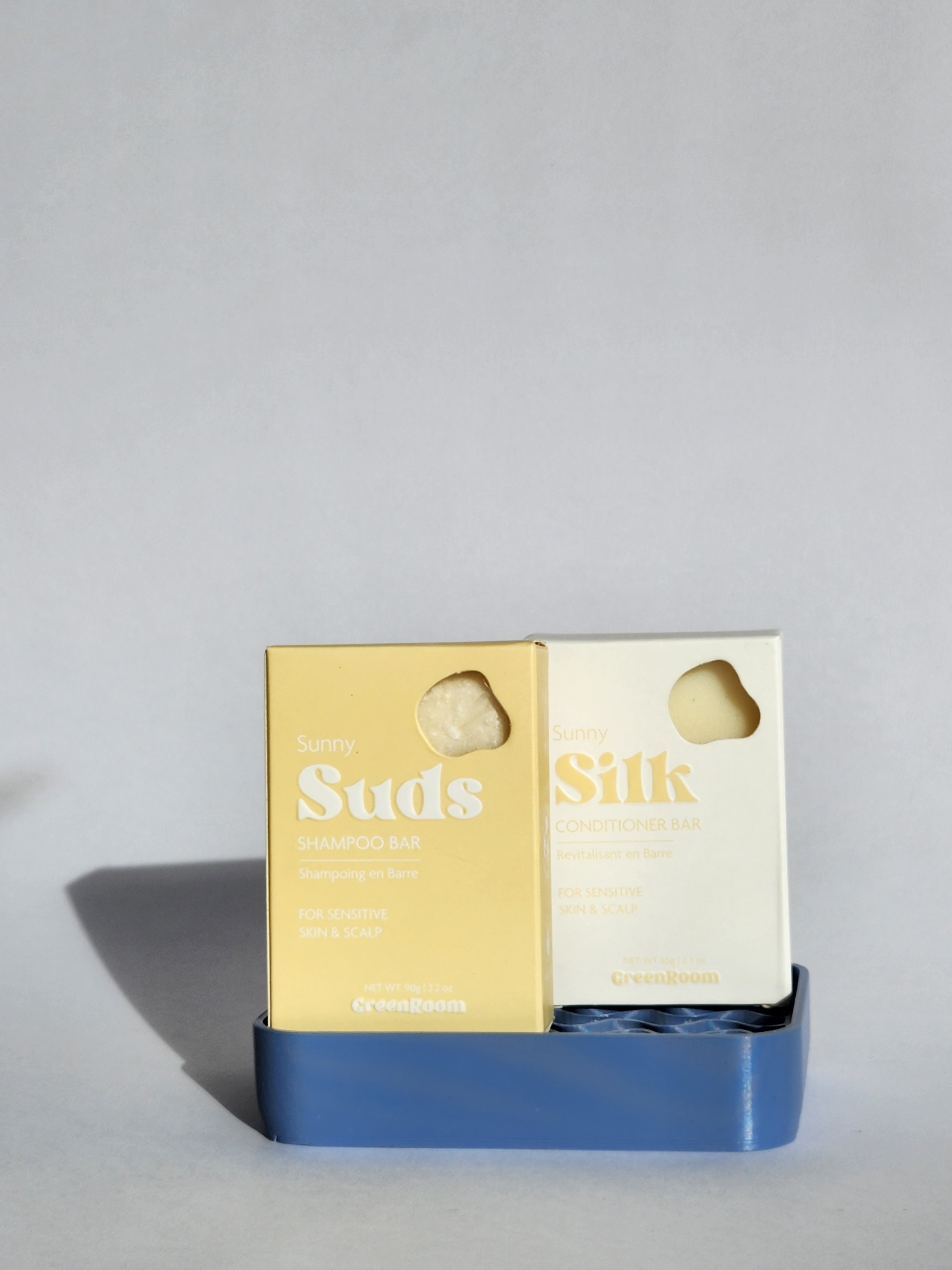 Festes Shampoo + Conditioner + Seifenschale