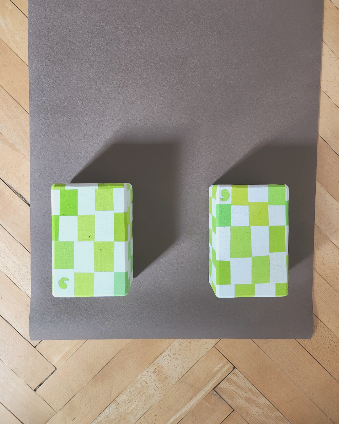 Recycled Yoga Block Yin Yang Lime