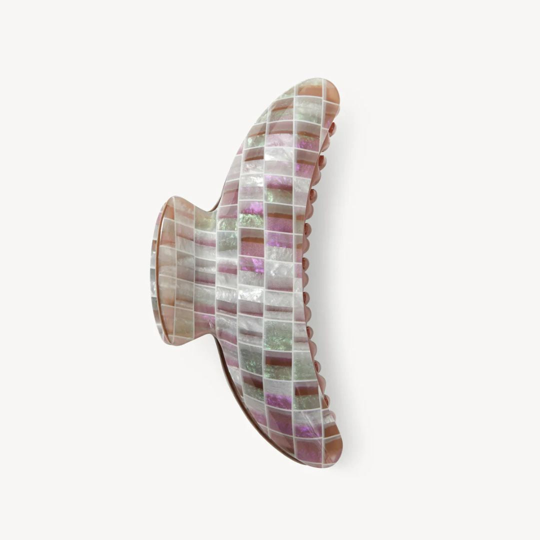 Haarklammer - Machete Jumbo Heirloom Claw Brown Shell Checker