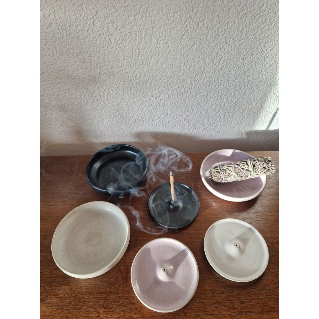 Räucherschale Keramik Schwarz