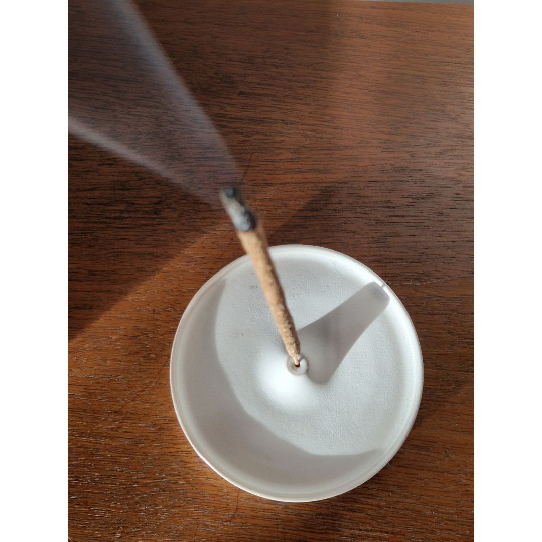 Räucherstäbchenhalter Keramik Weiss