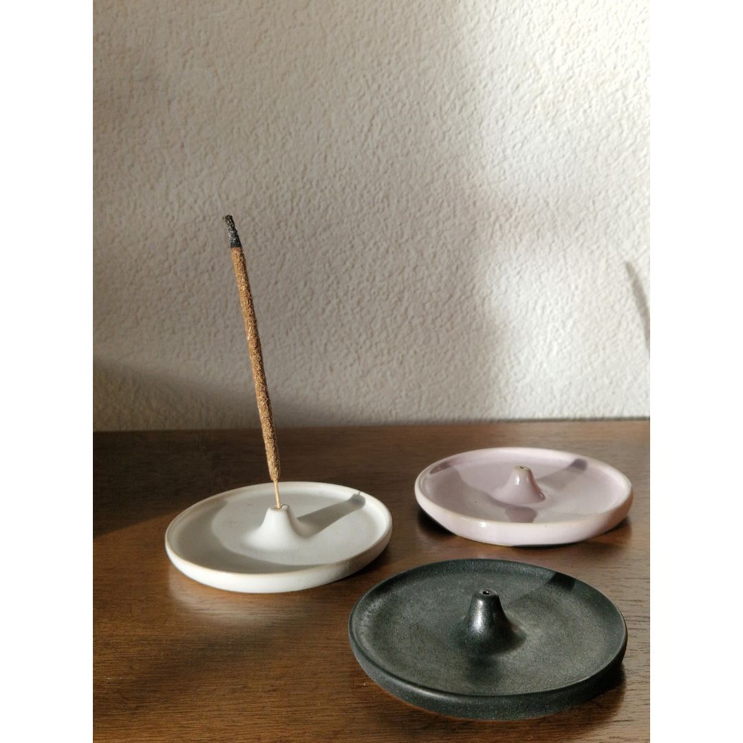 Räucherstäbchenhalter Keramik Schwarz