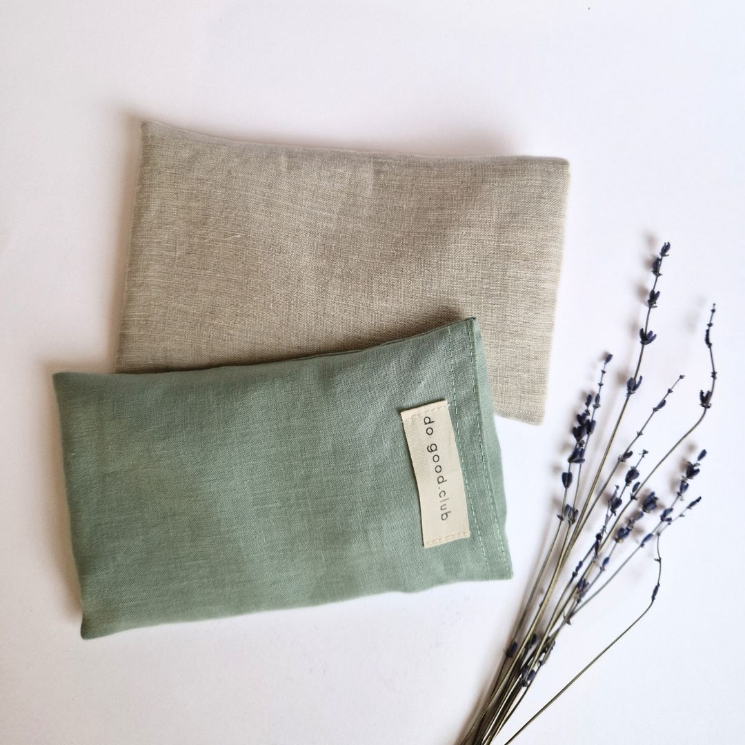 Augenkissen Leinen mit Lavendel & Edelsteinen Sage