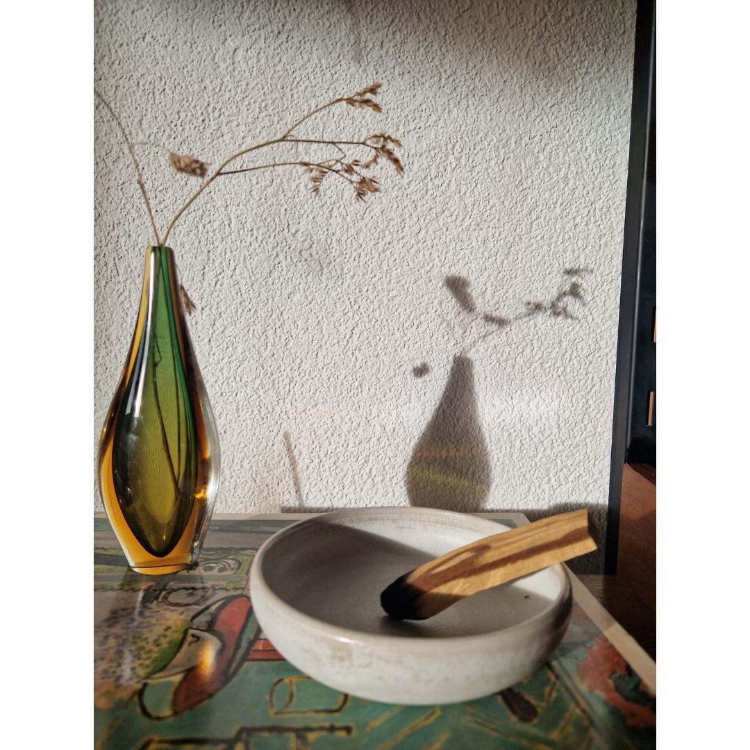 Räucherschale Keramik Weiss