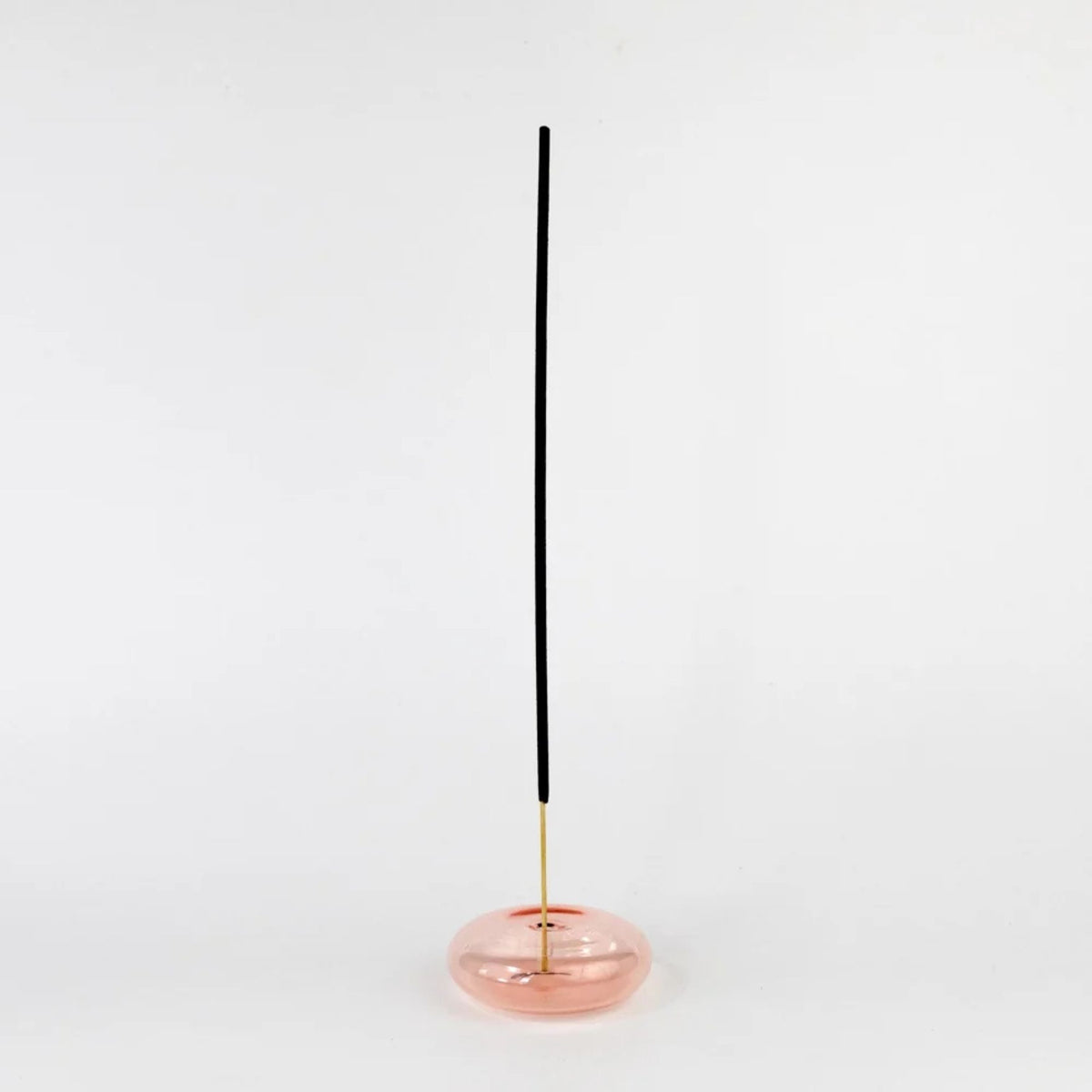 Support pour bâtonnets d'encens Bubble - verre soufflé ambre