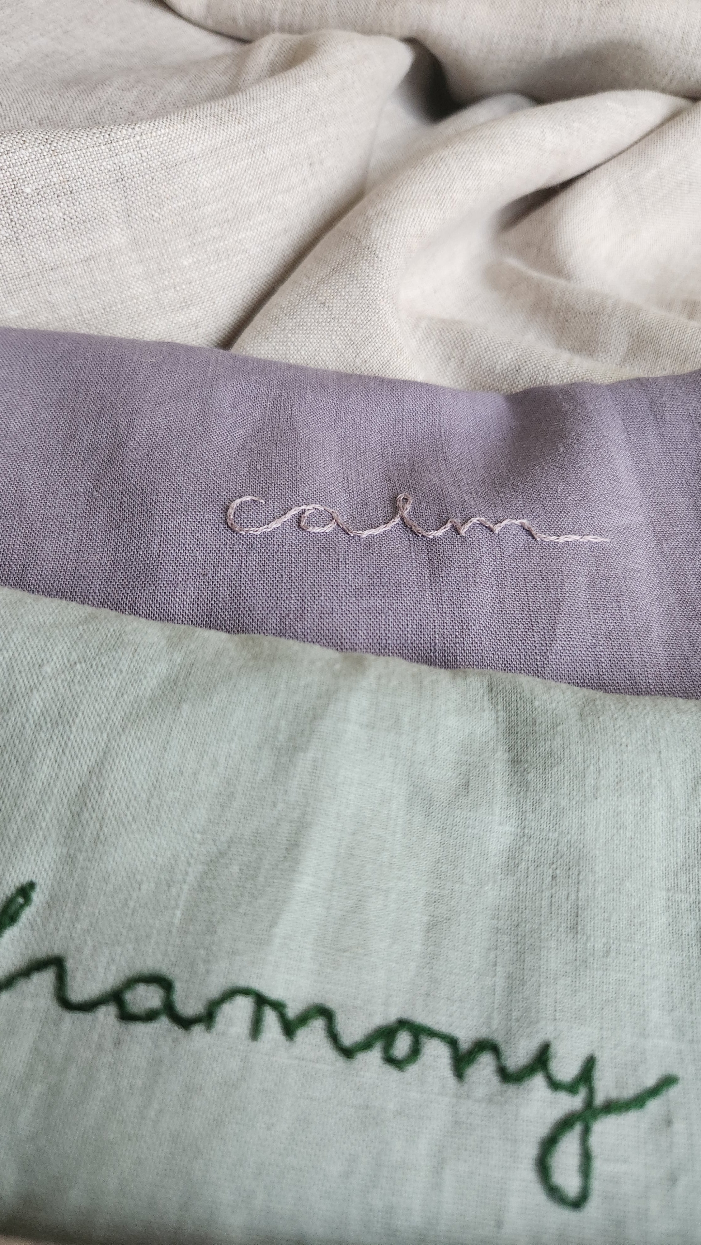 Augenkissen Leinen mit Lavendel & Regenbogenfluorit - Harmony