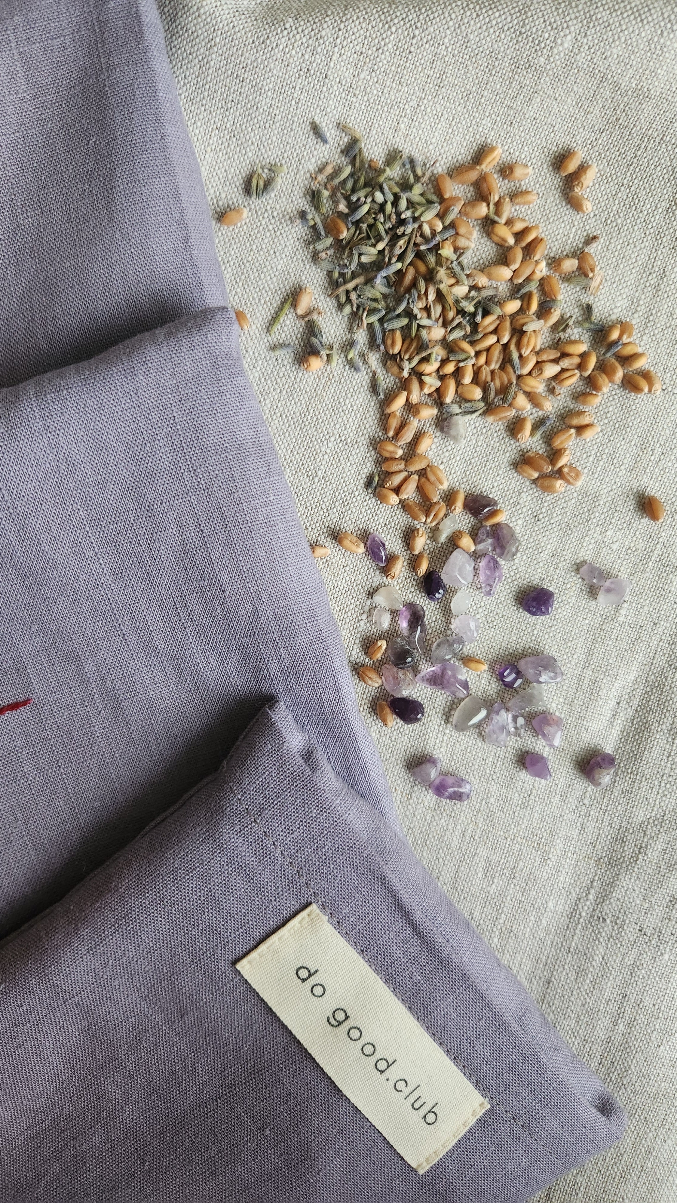 Augenkissen Leinen mit Lavendel & Amethyst - Calm