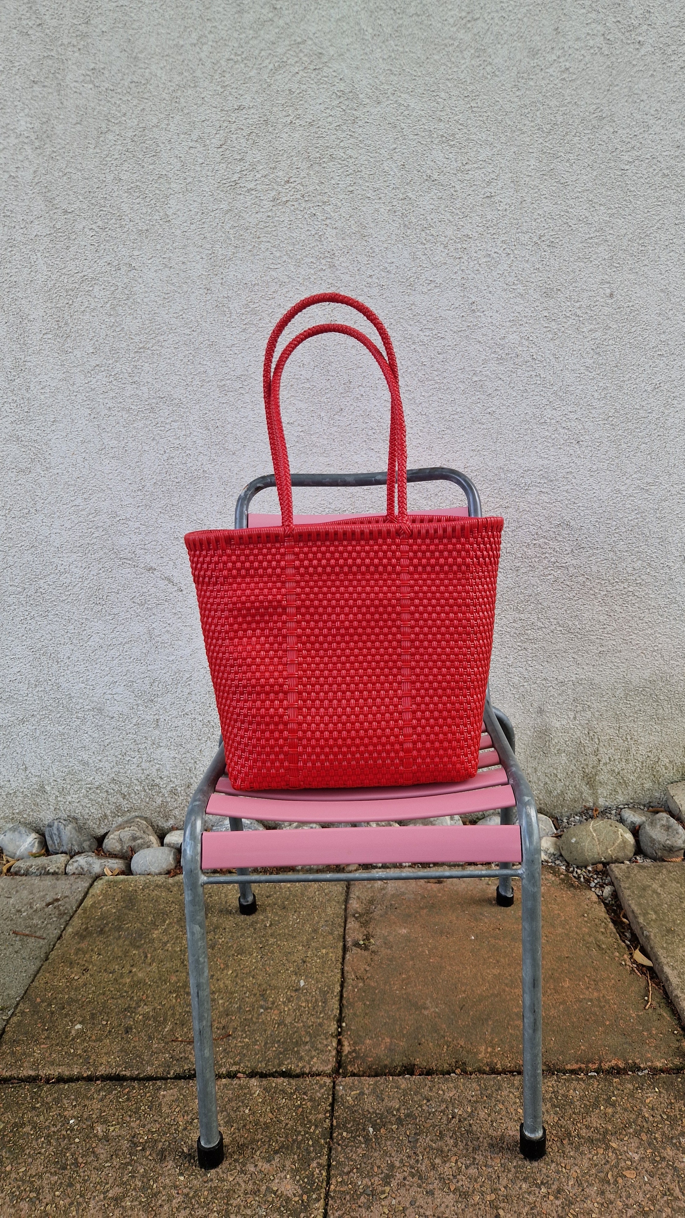 Alma Tote Mediana Tomato Red