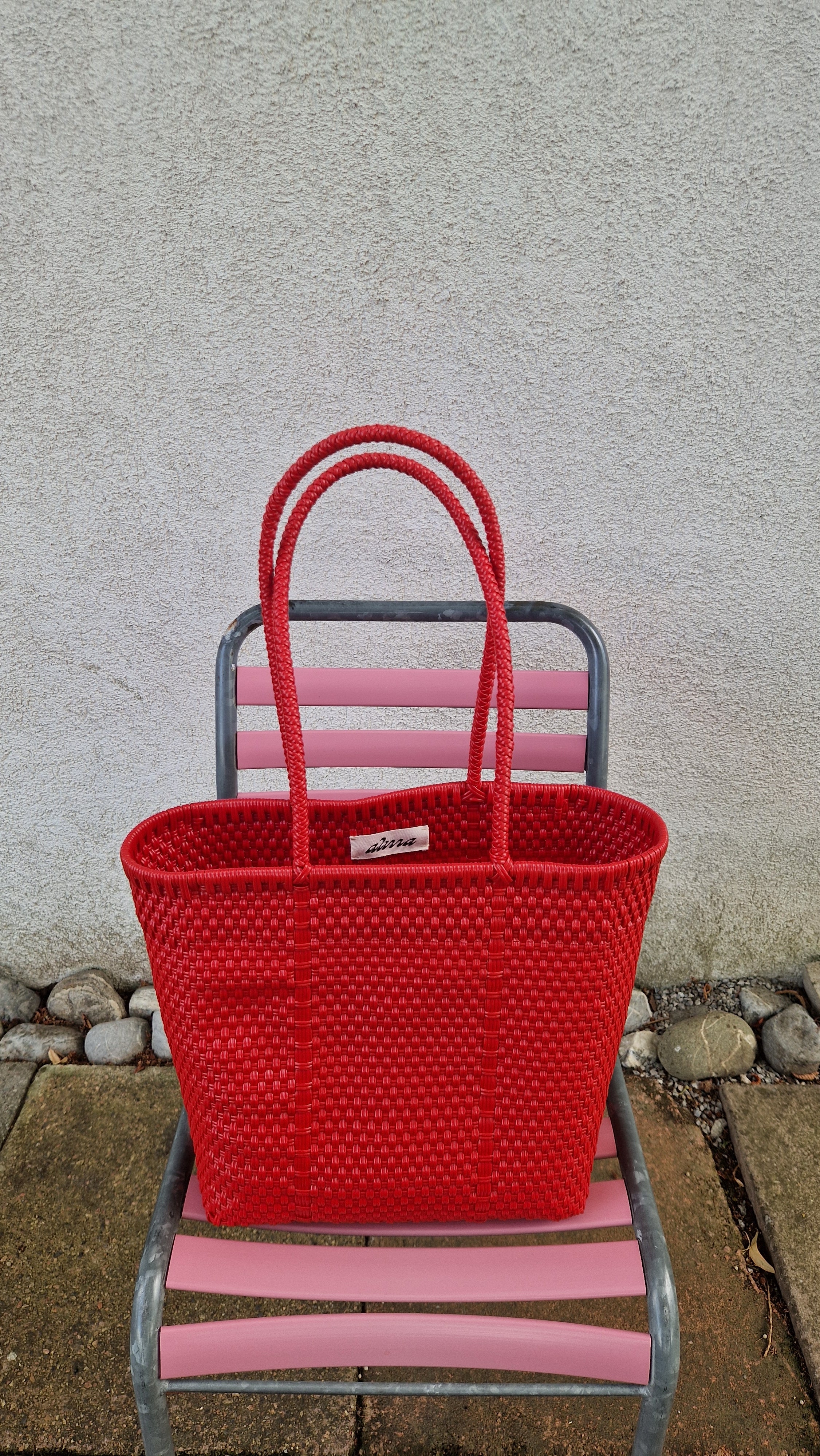 Alma Tote Mediana Tomato Red