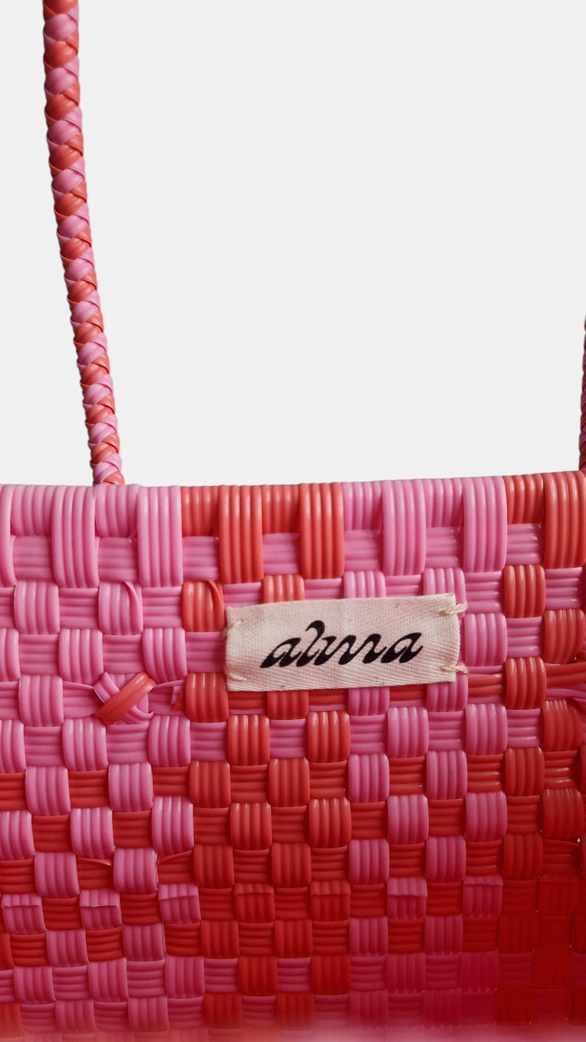 Alma Tote Mediana Plaid Pink