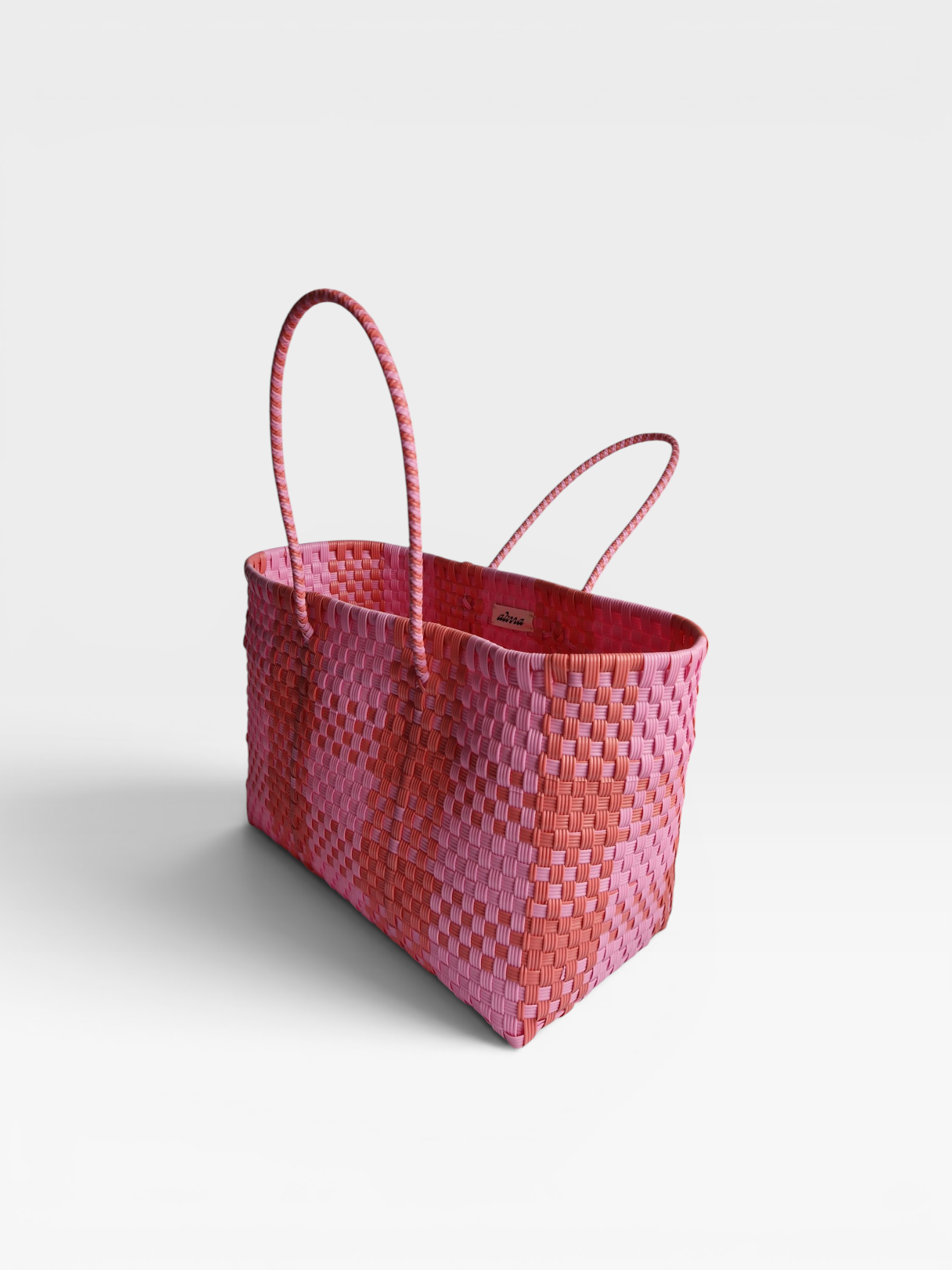 Alma Tote Extra Grande Plaid Pink