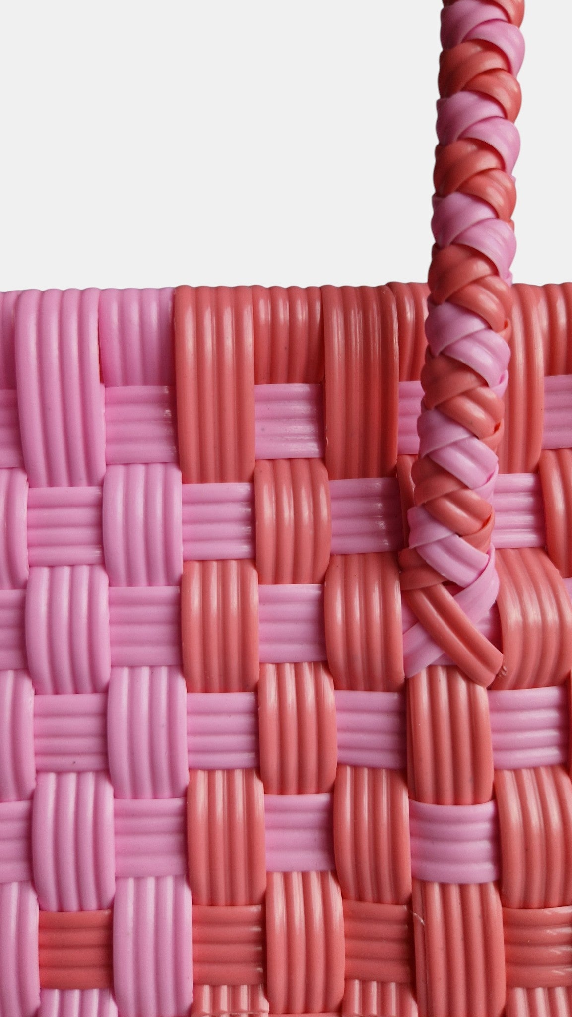 Alma Tote Mediana Plaid Pink