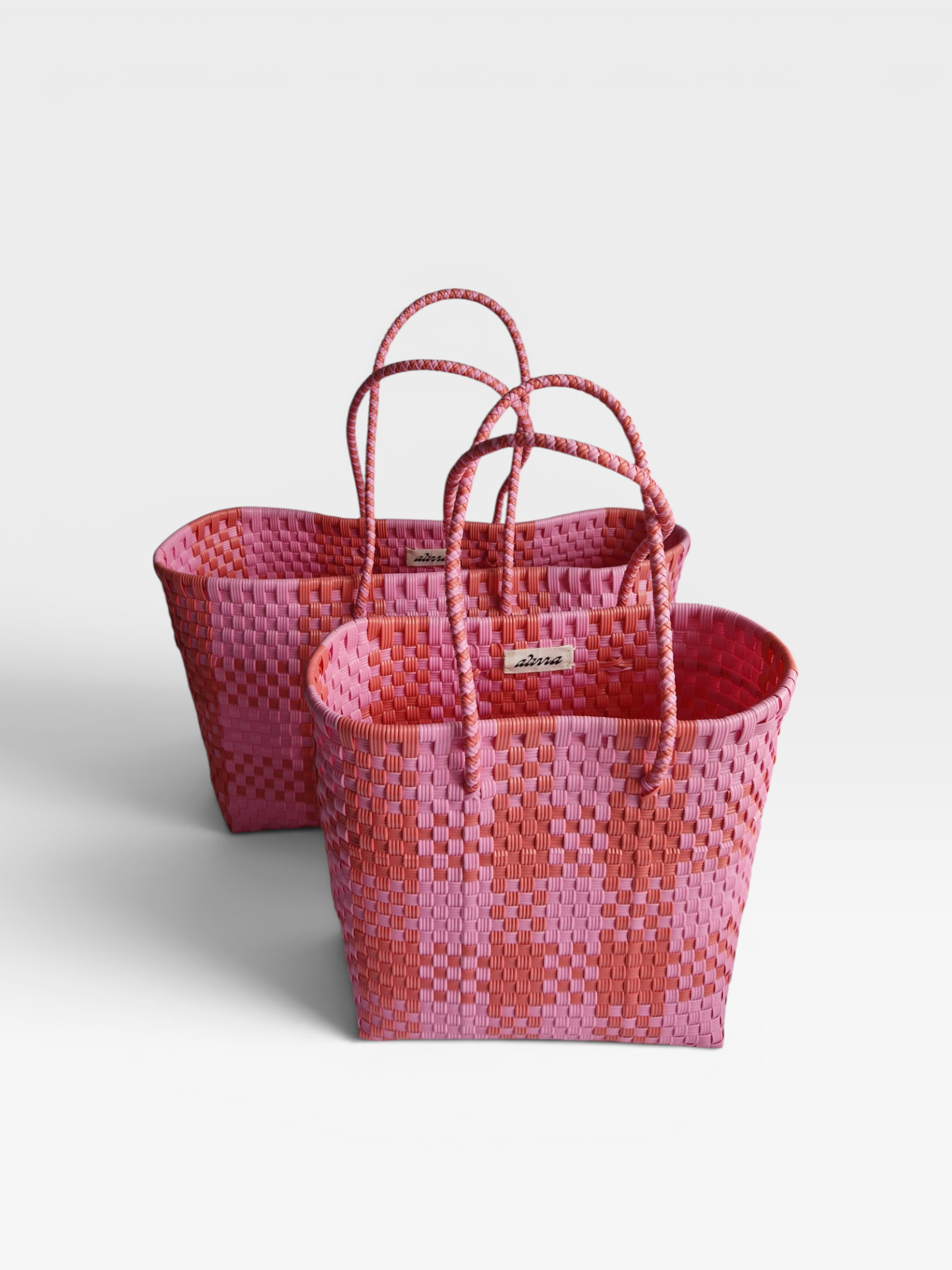 Alma Tote Extra Grande Plaid Pink
