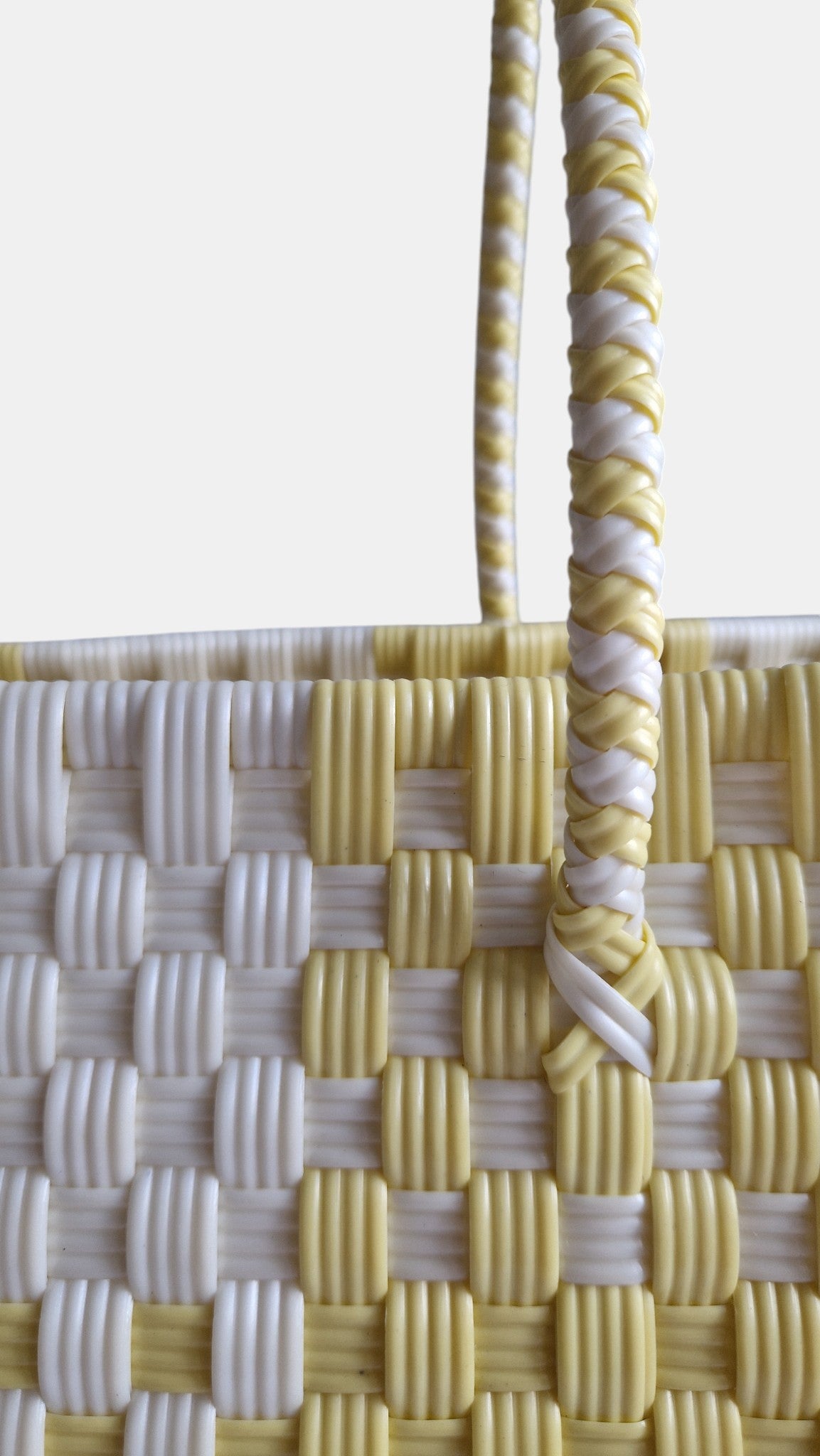 Alma Tote Mediana Plaid Yellow