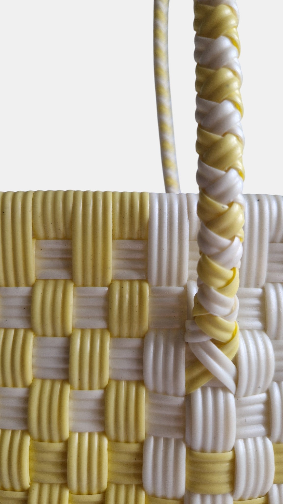 Alma Tote Mediana Plaid Yellow