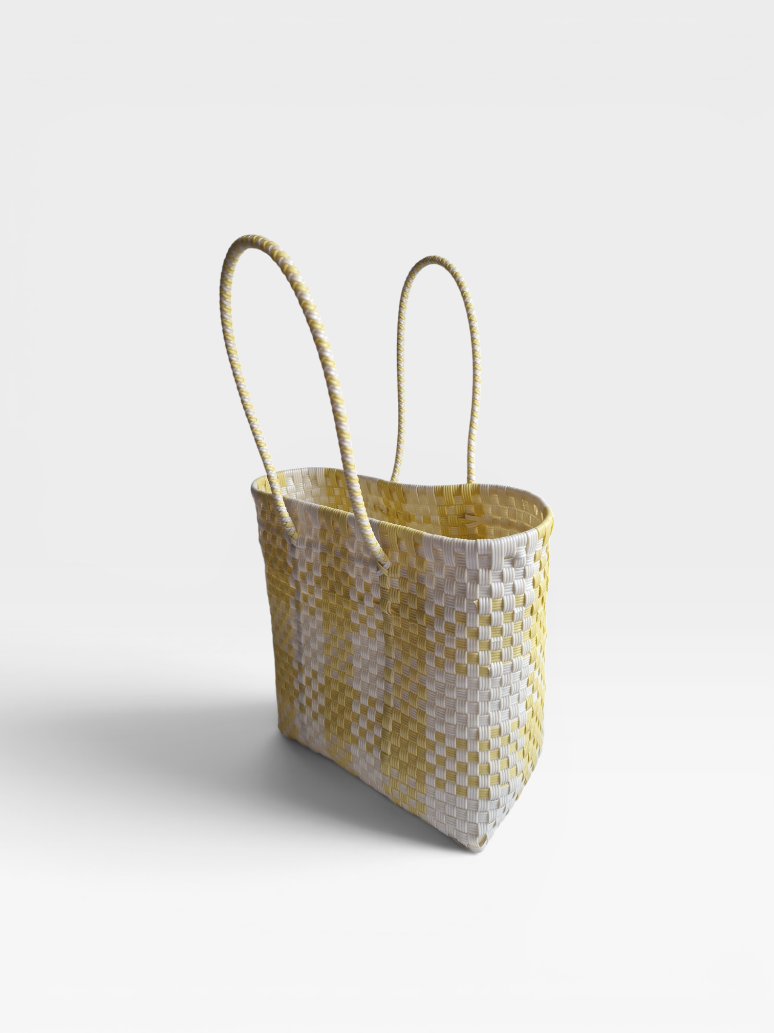 Alma Tote Mediana Plaid Yellow