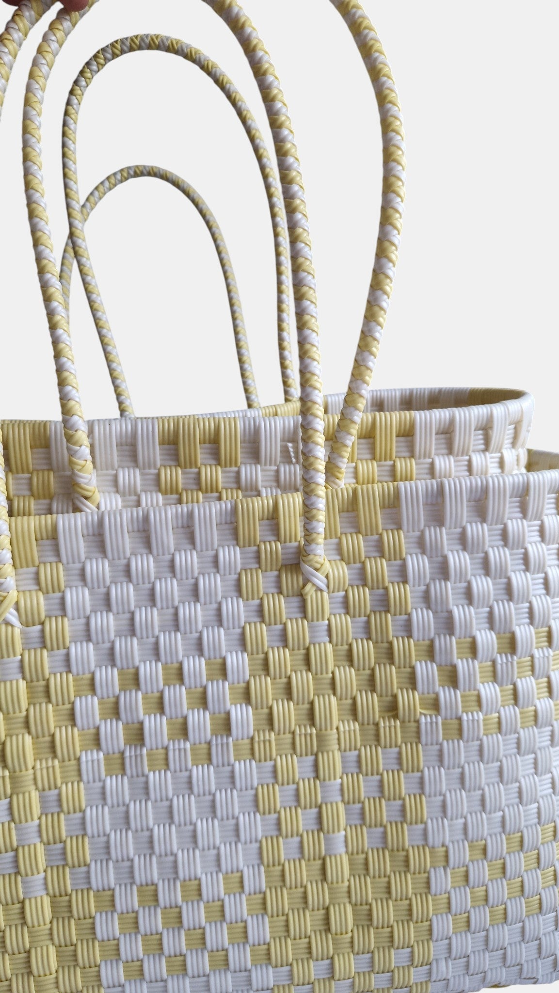 Alma Tote Mediana Plaid Yellow