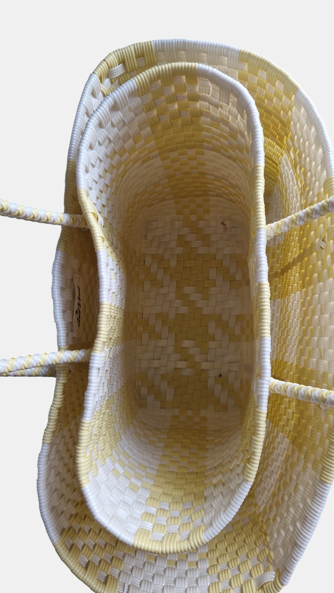 Alma Tote Mediana Plaid Yellow