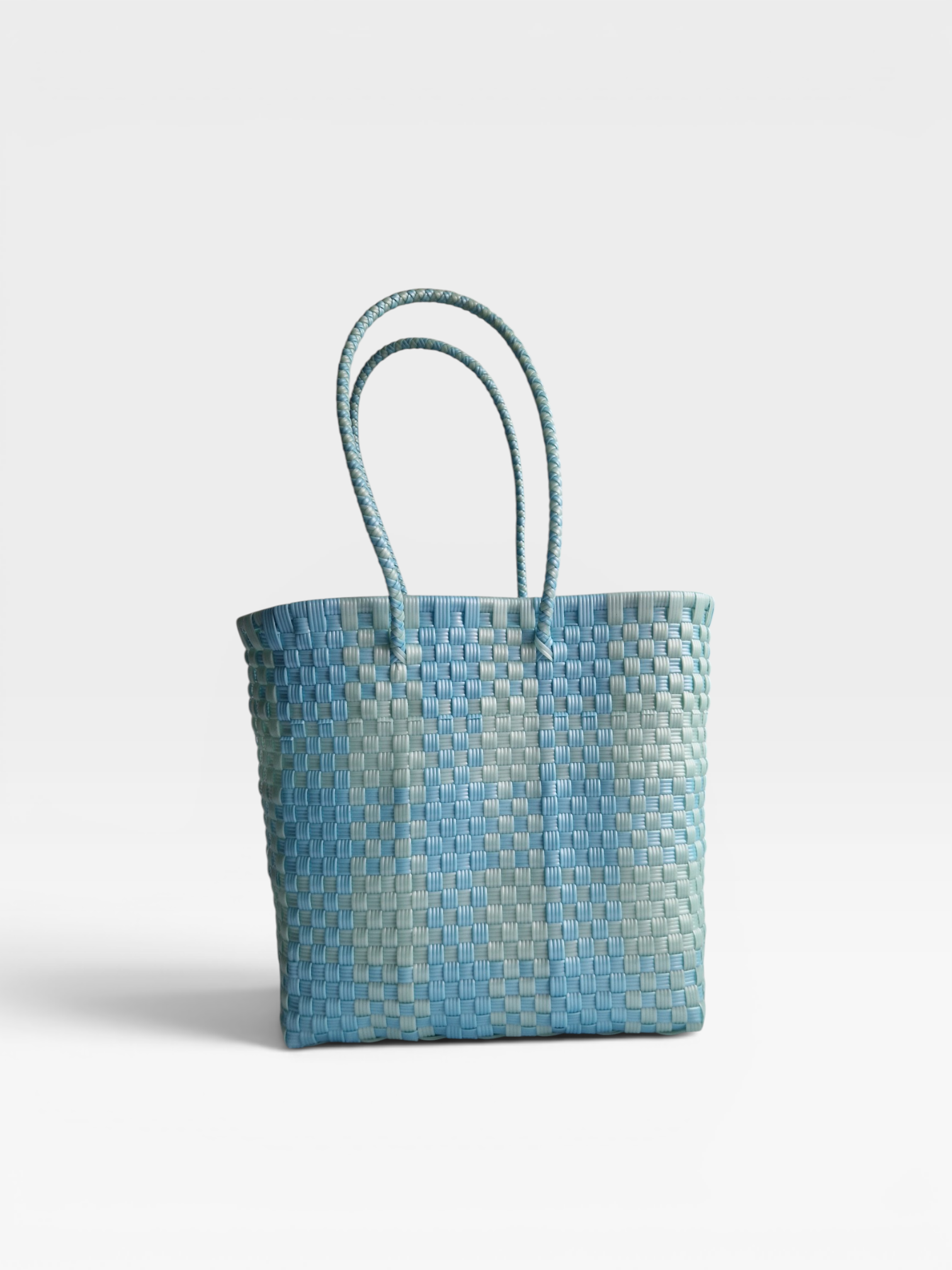 Alma Tote Mediana Plaid Mint