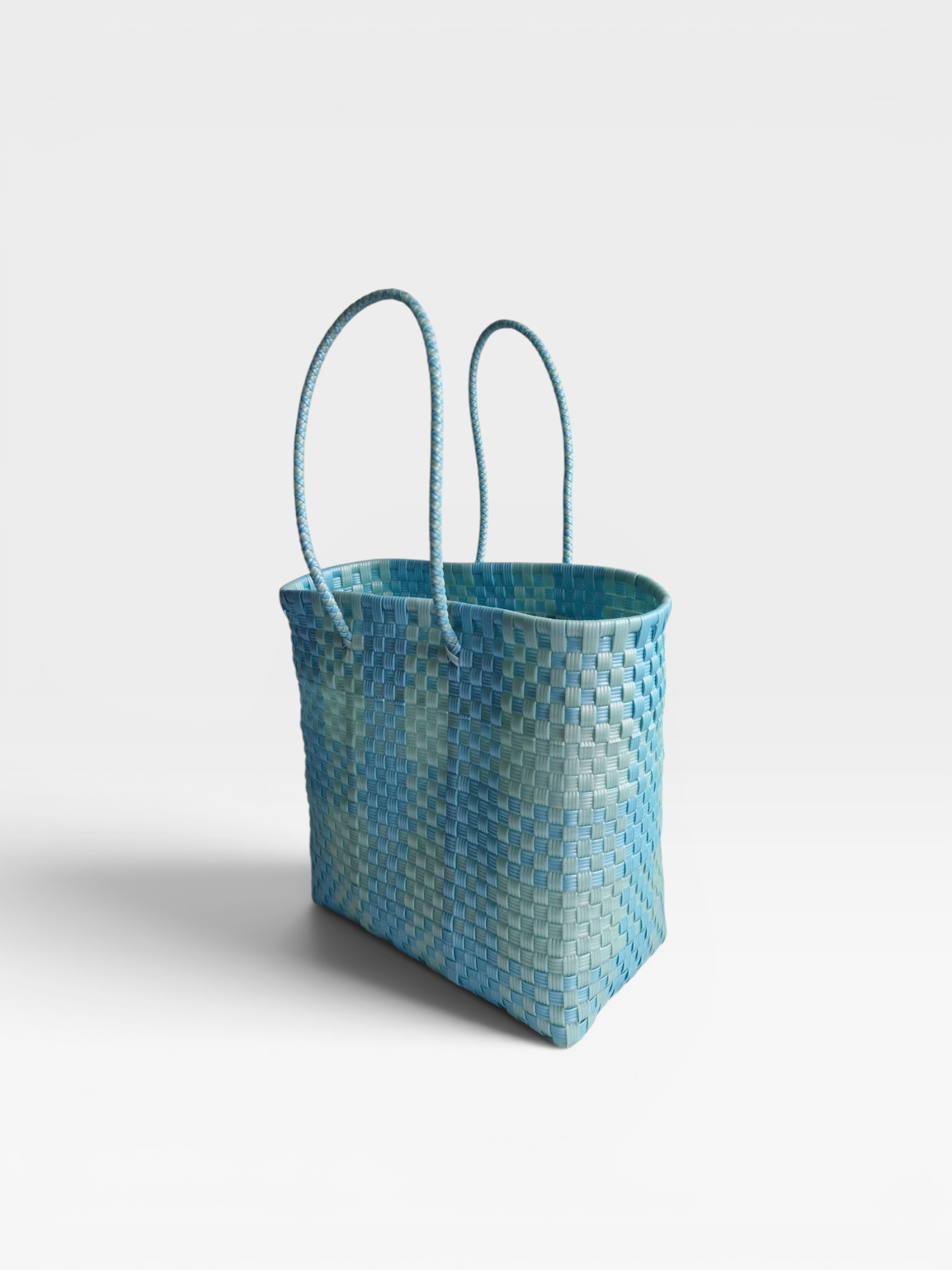 Alma Tote Mediana Plaid Mint