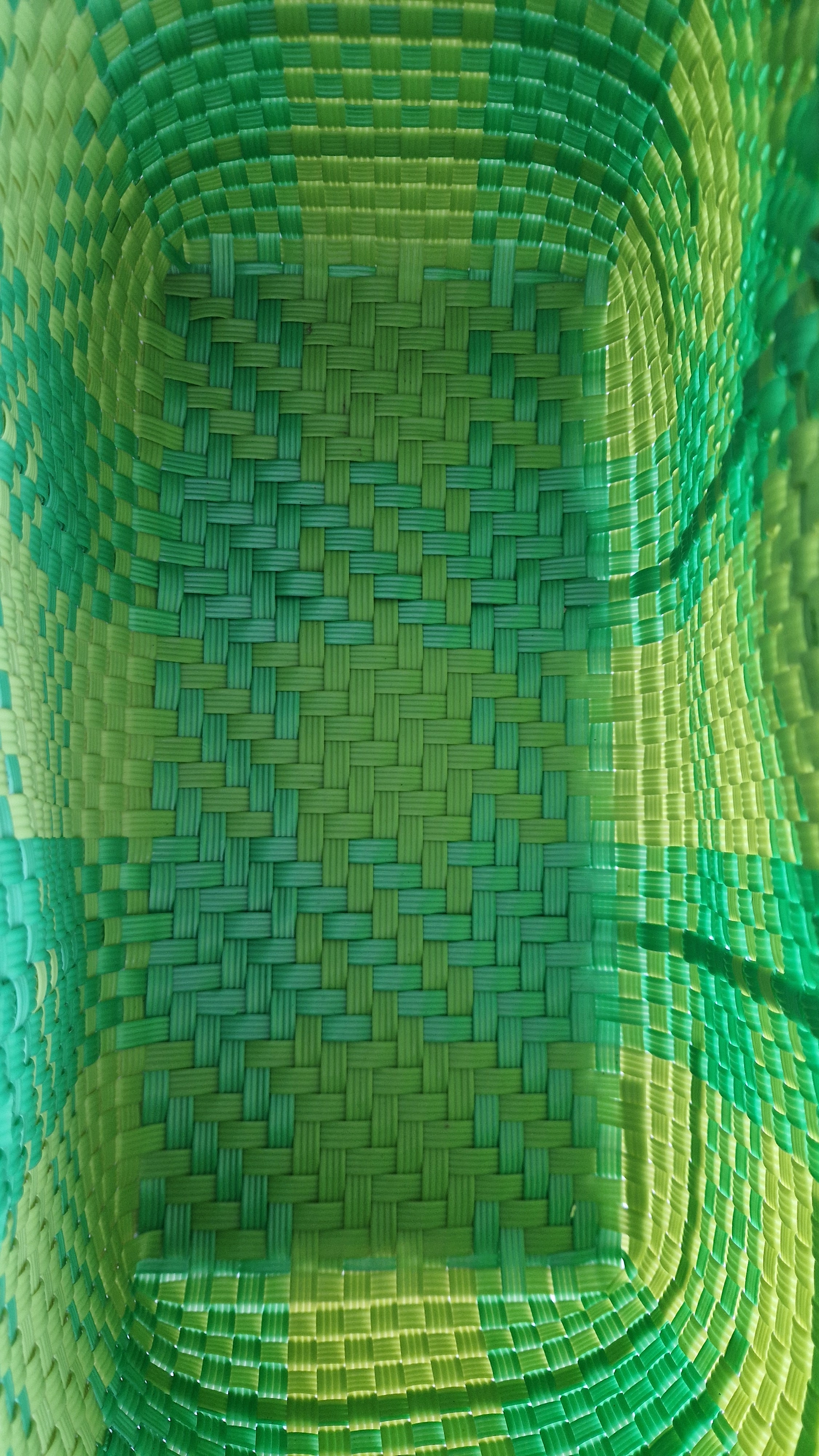 Alma Tote Mediana Plaid Lime Green