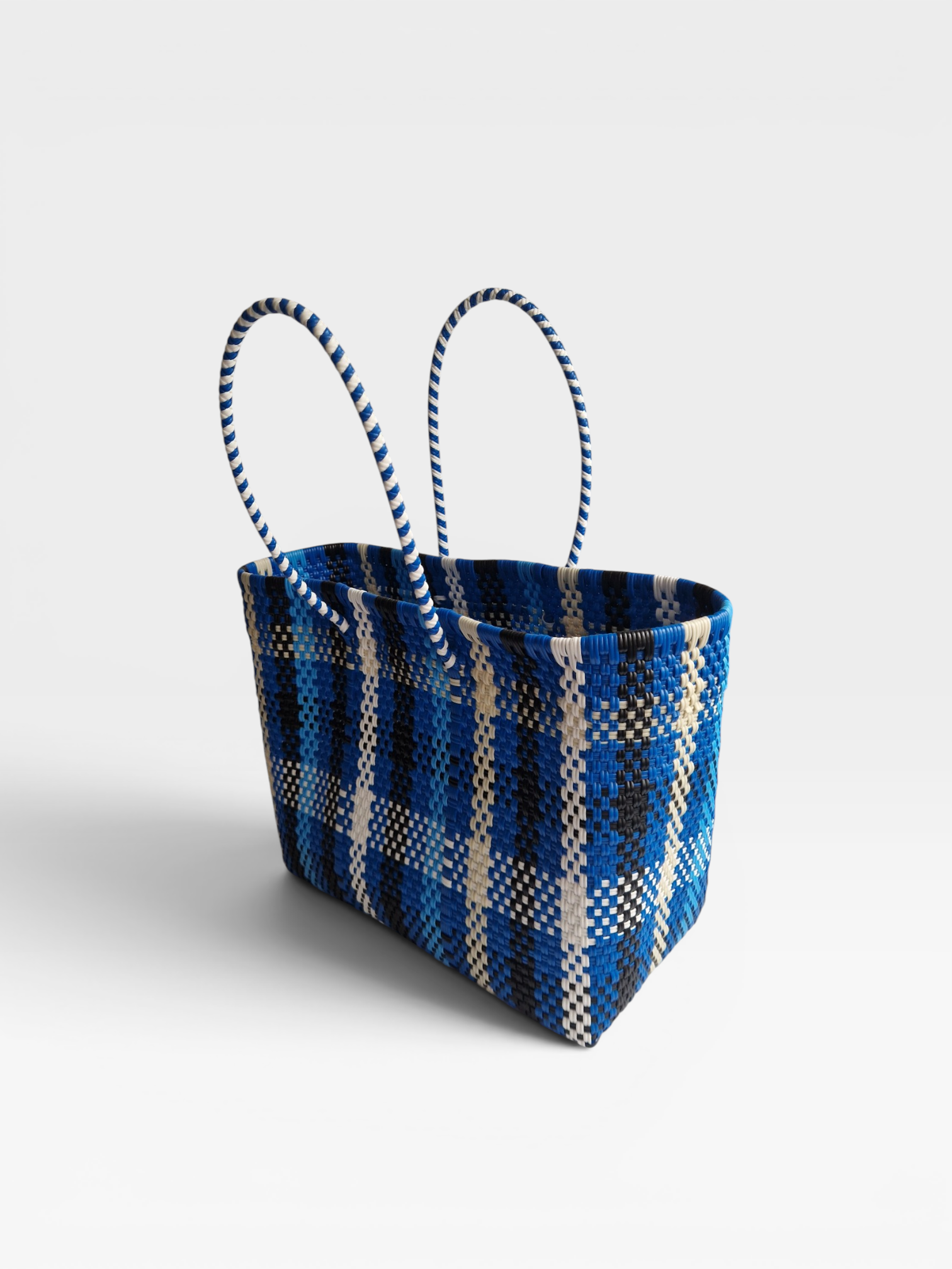Alma Tote Grande Tartan Blue
