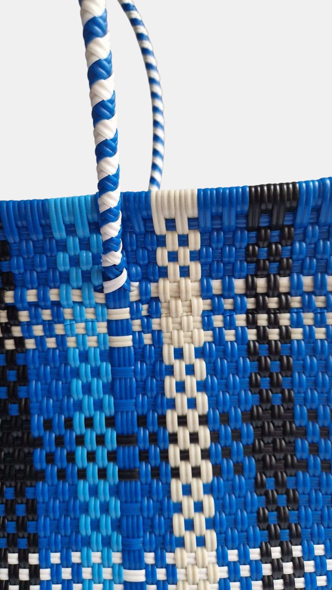 Alma Tote Grande Tartan Blue