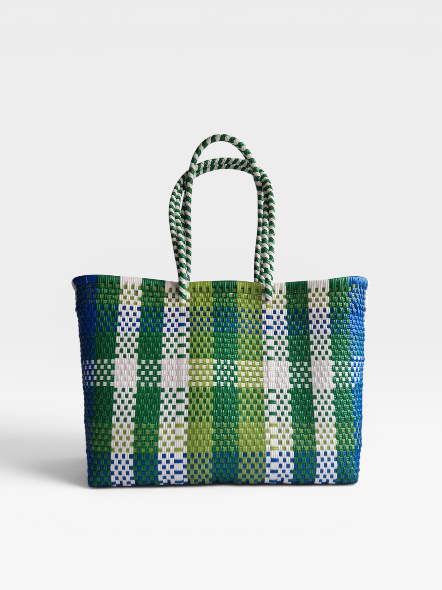 Alma Tote Grande Tartan Green