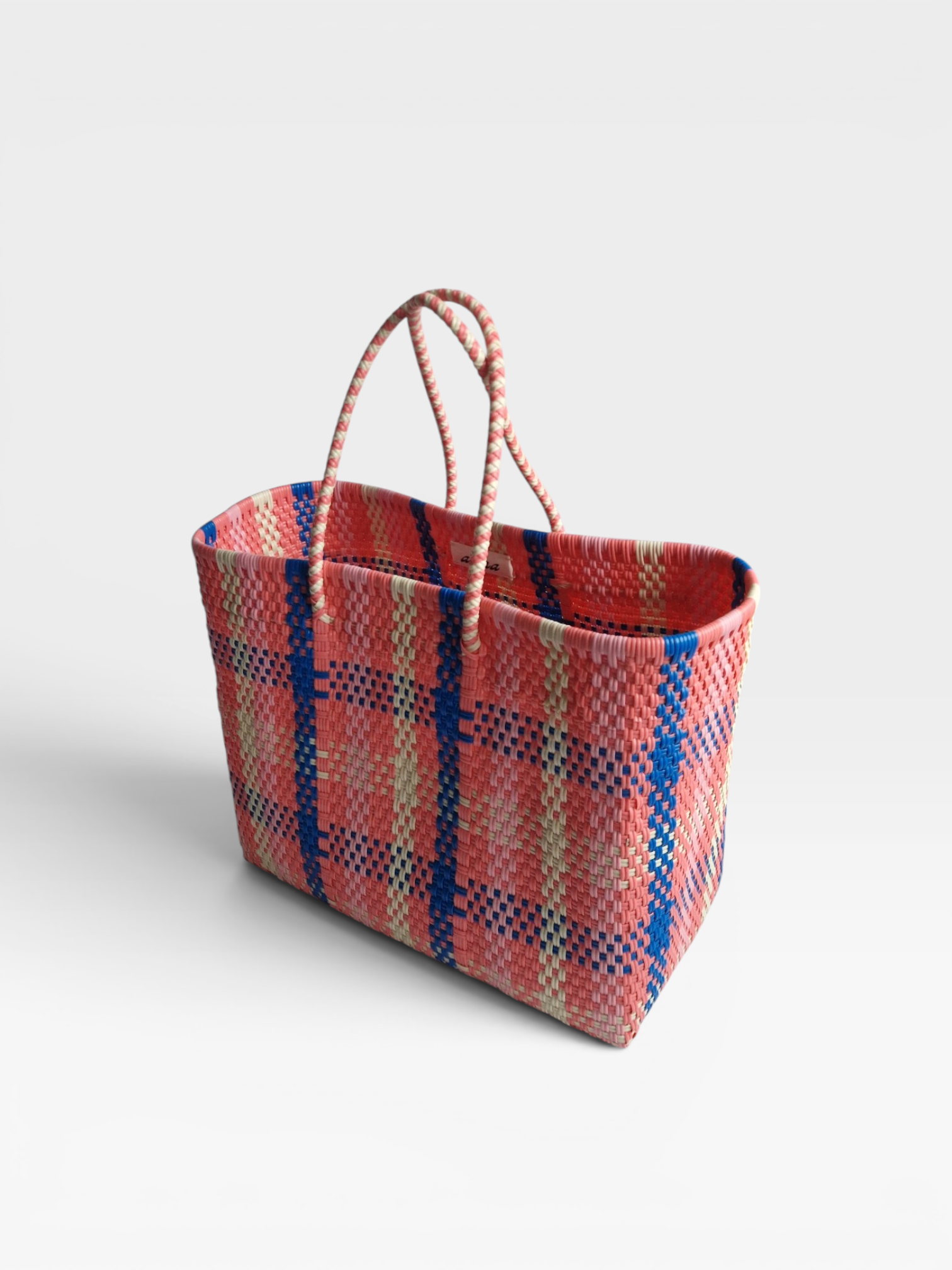 Alma Tote Grande Tartan Pink