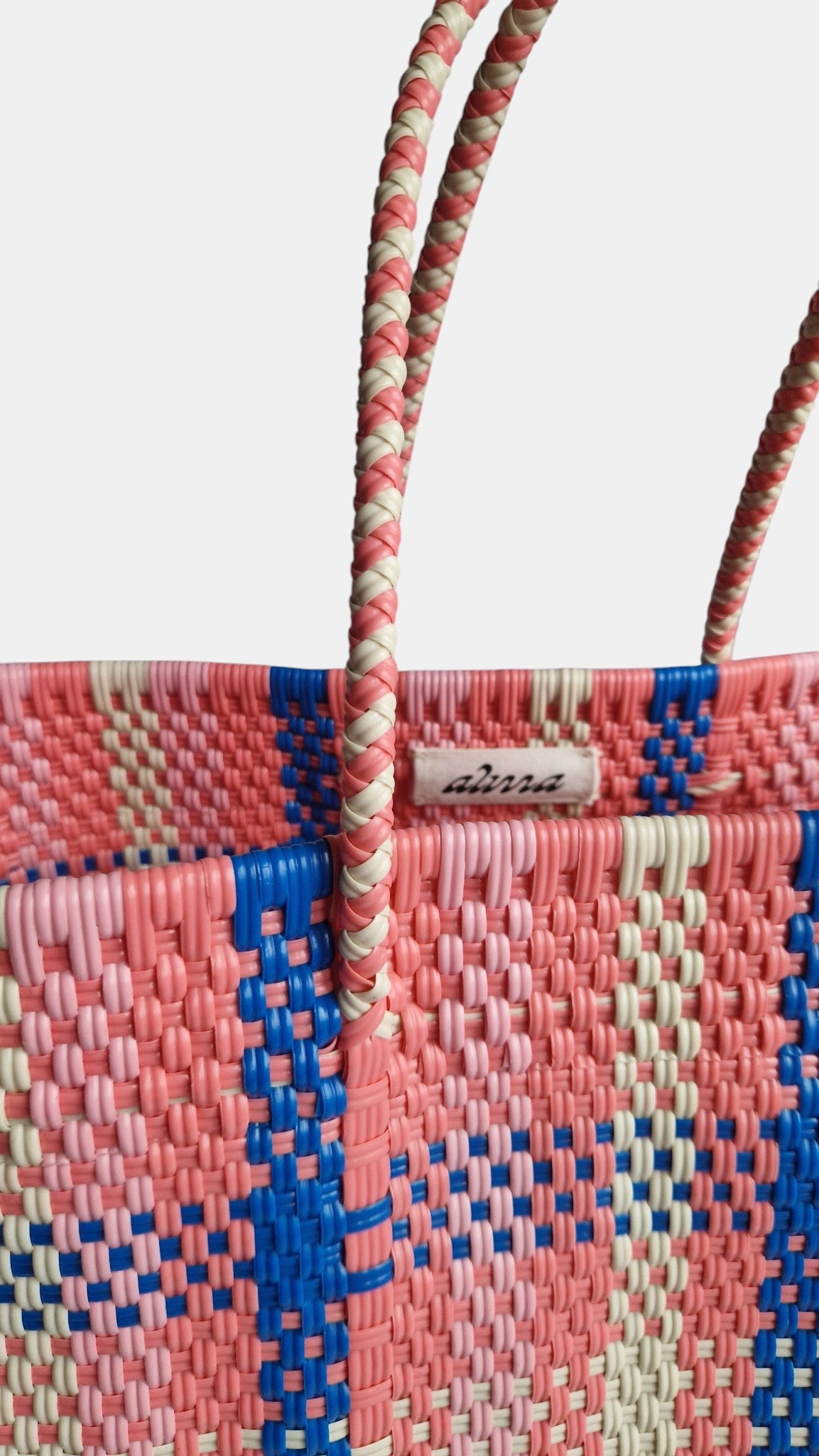 Alma Tote Grande Tartan Pink