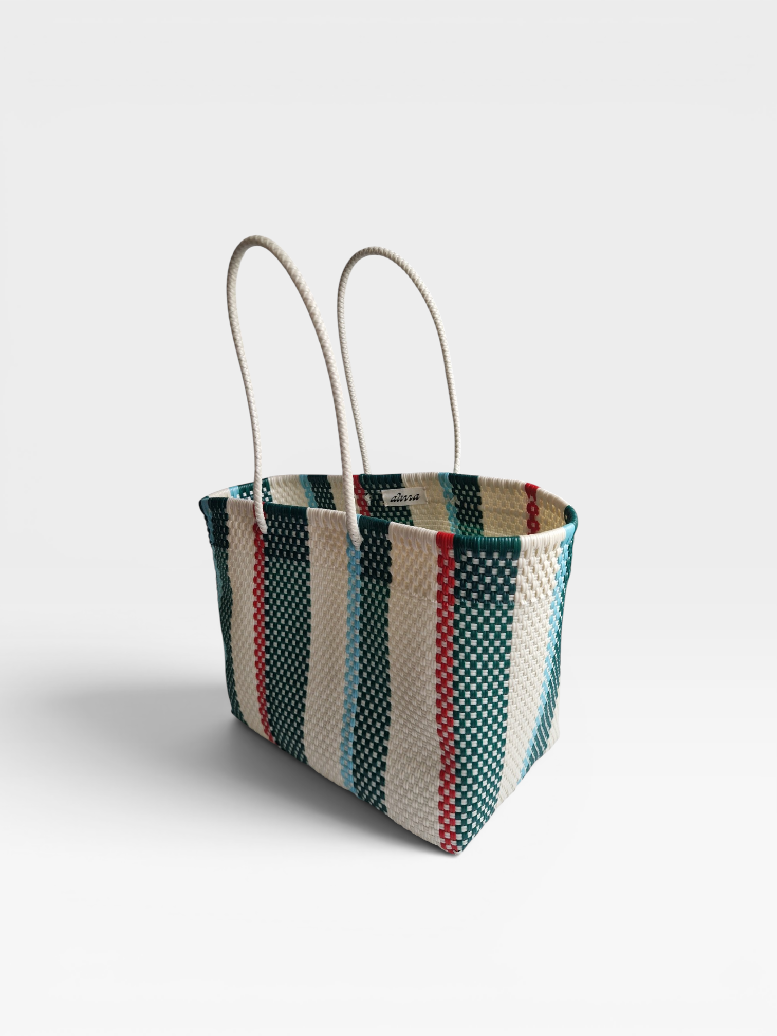 Alma Tote Grande Stripes Green