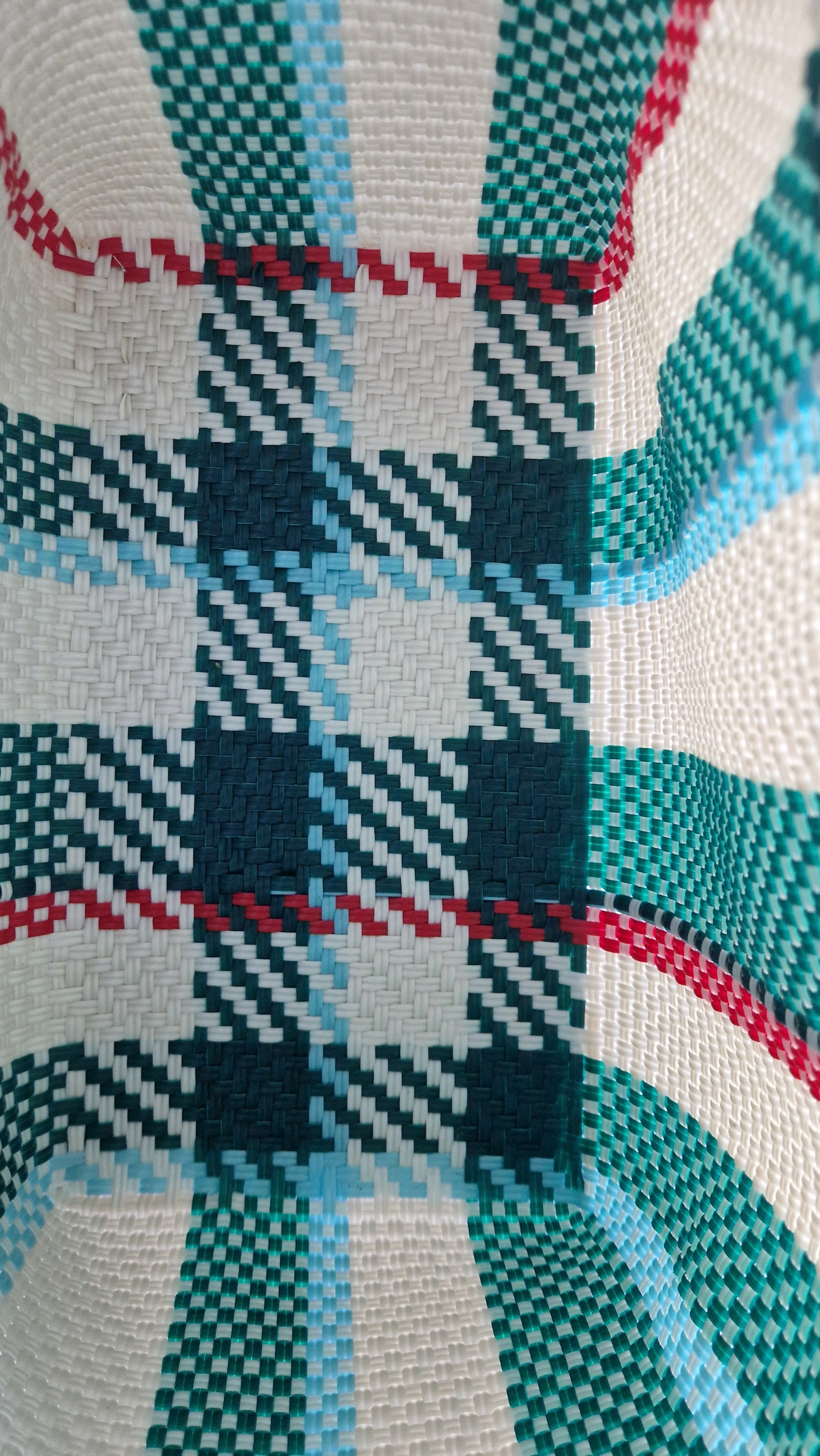Alma Tote Mediana Stripes Green