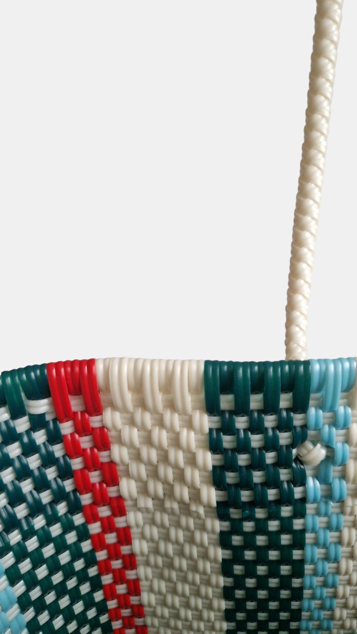Alma Tote Mediana Stripes Green