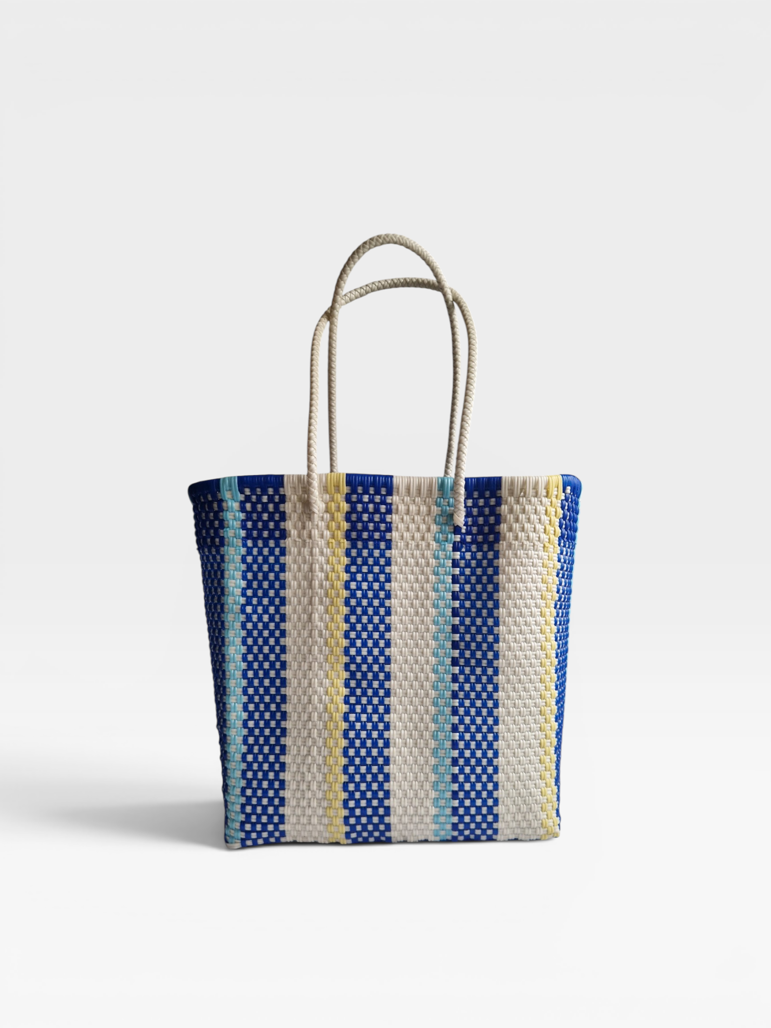 Alma Tote Mediana Stripes Blue